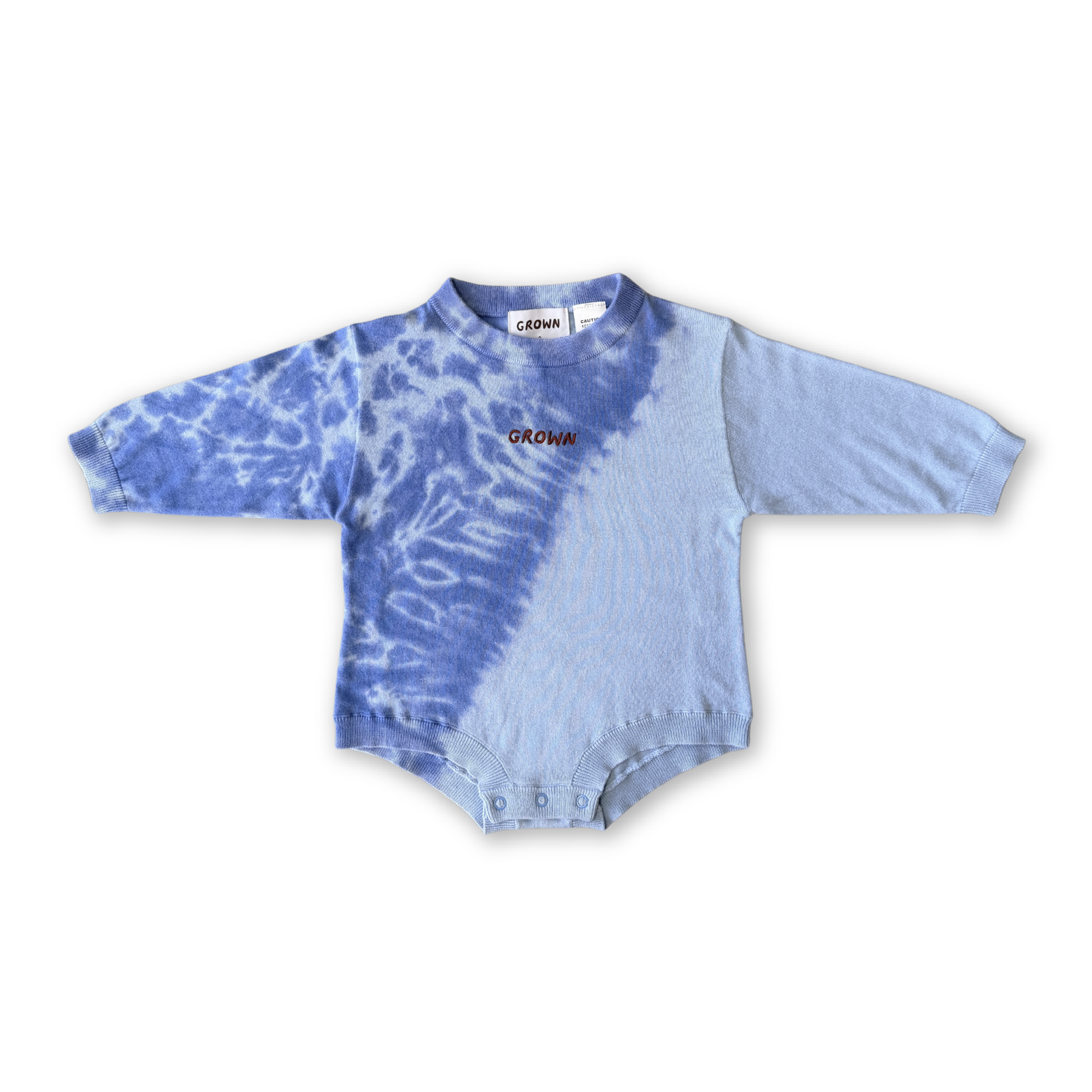 Organic Tie Dye Knit Romper - Pacific