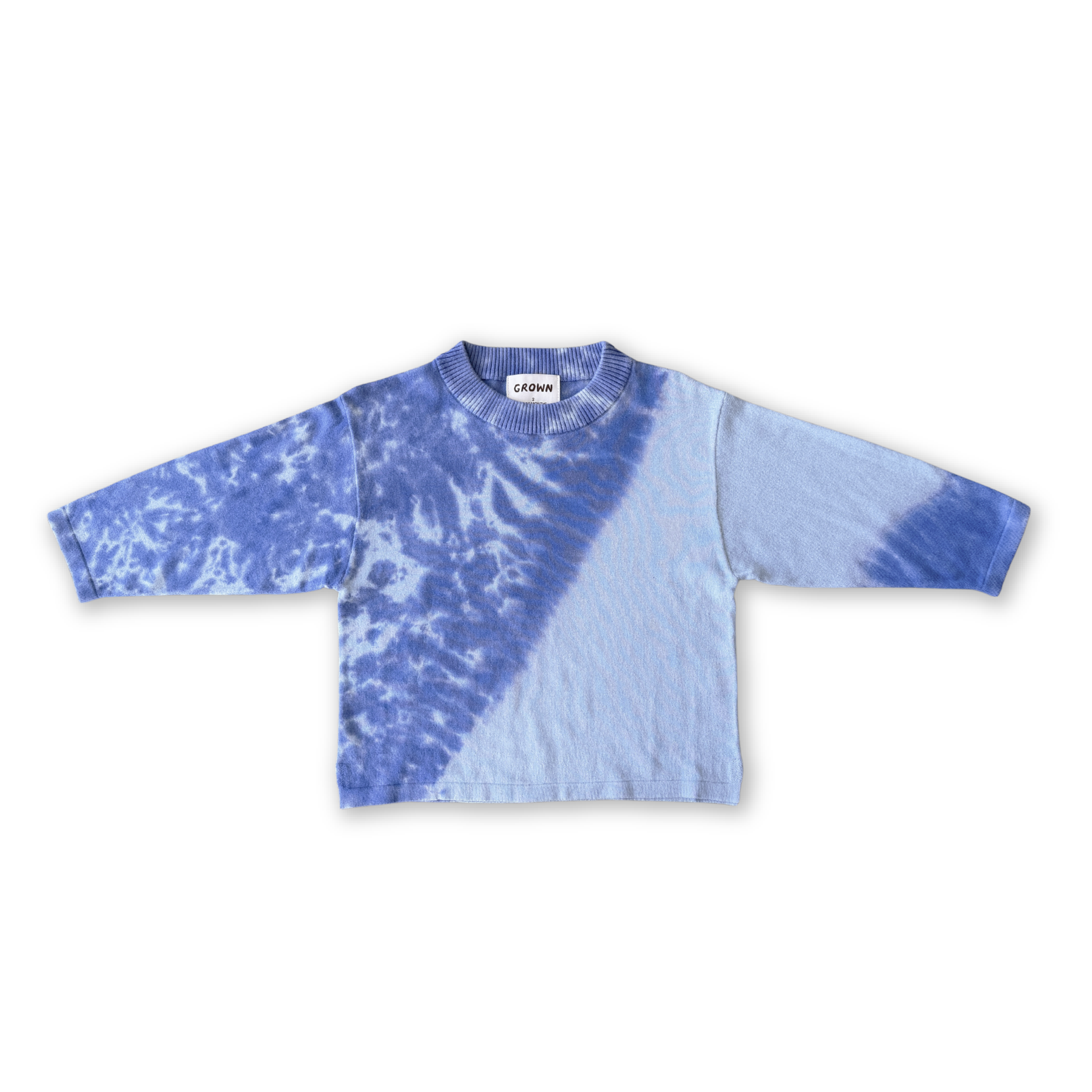 Organic Knitted Tie Dye LS Tee - Pacific