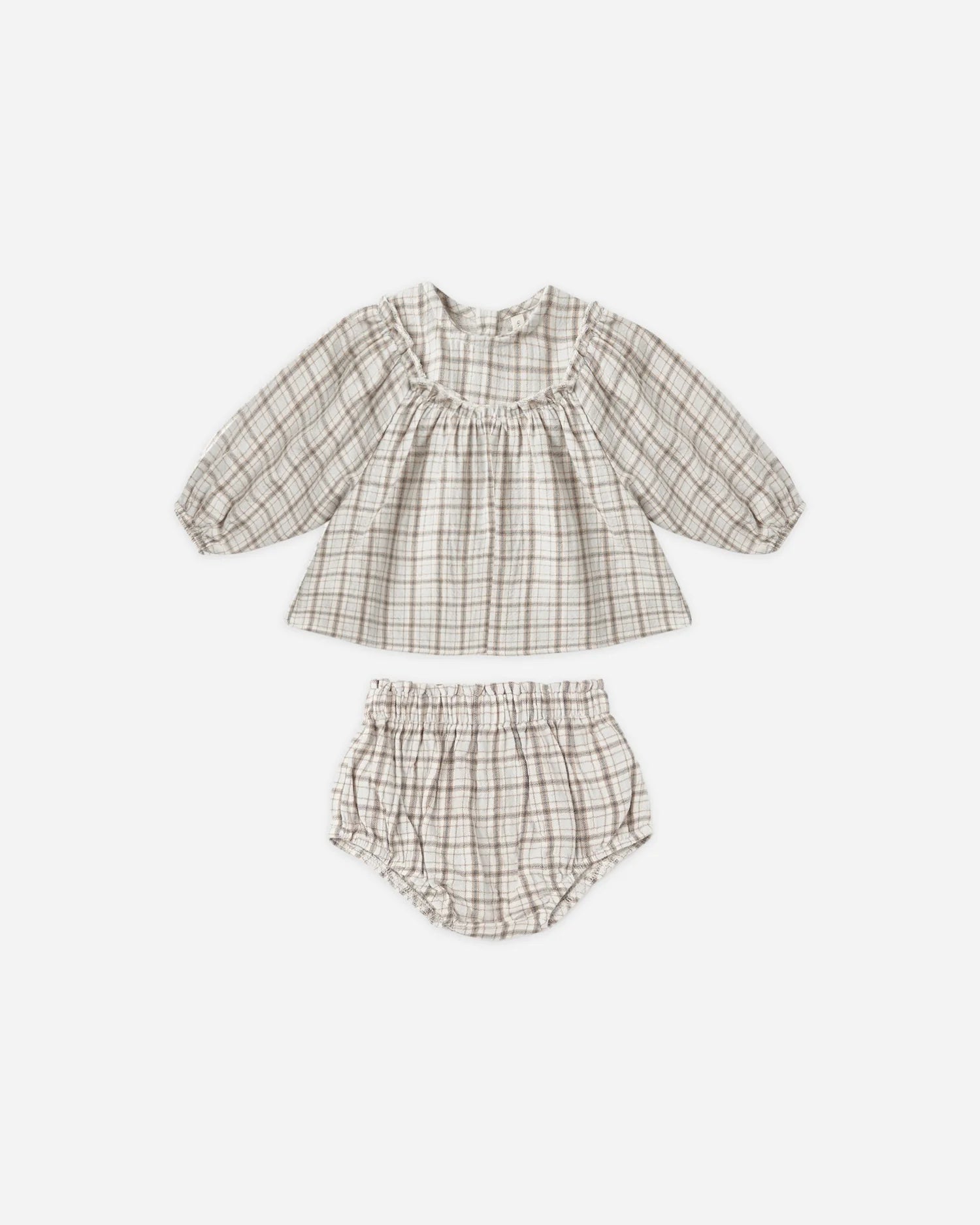 Mia Top + Bloomer Set - Blue Plaid