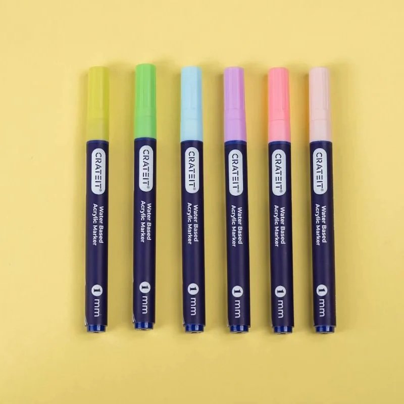 CRATEIT ~ Crateit Pastel Markers 1mm 6pk by Crateit