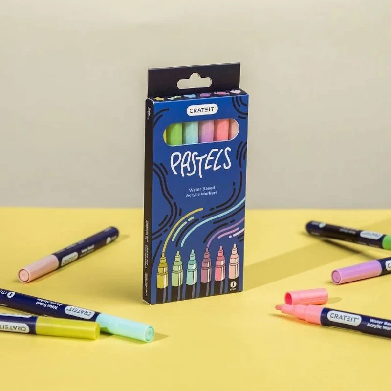 CRATEIT ~ Crateit Pastel Markers 1mm 6pk by Crateit