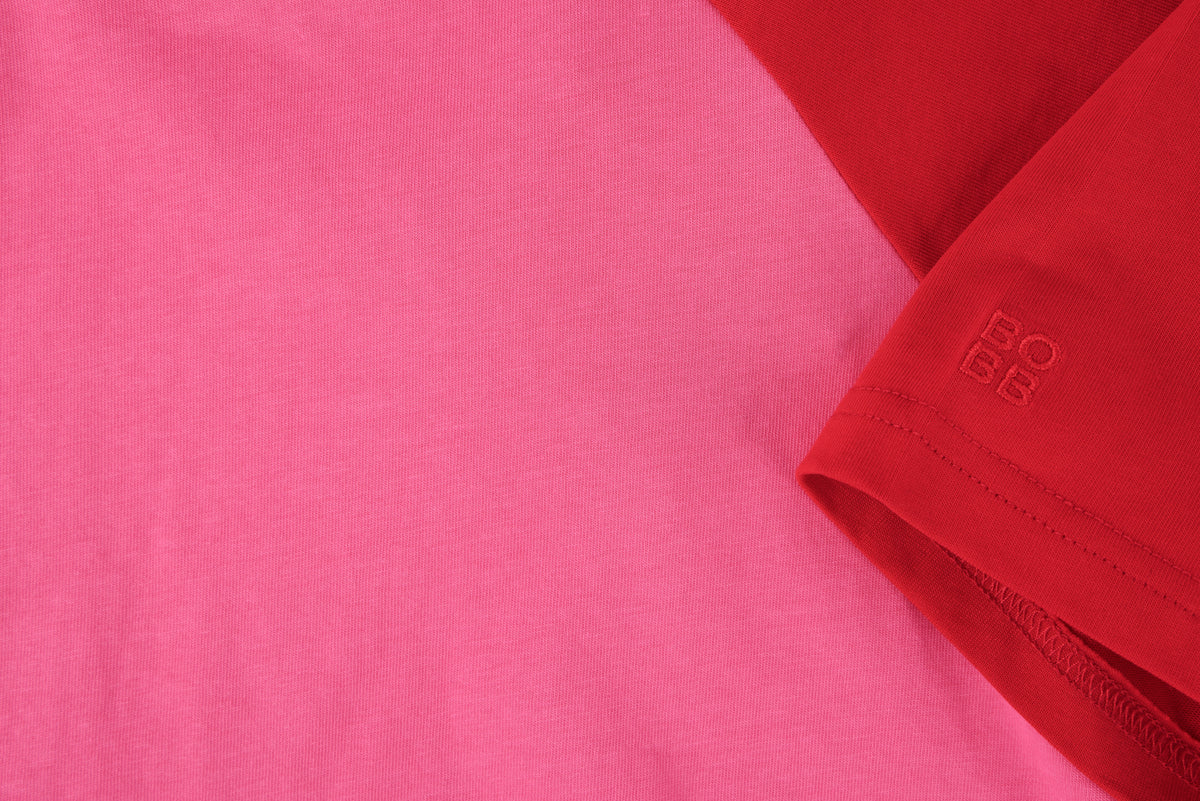 Raglan Crop in Red/Pink