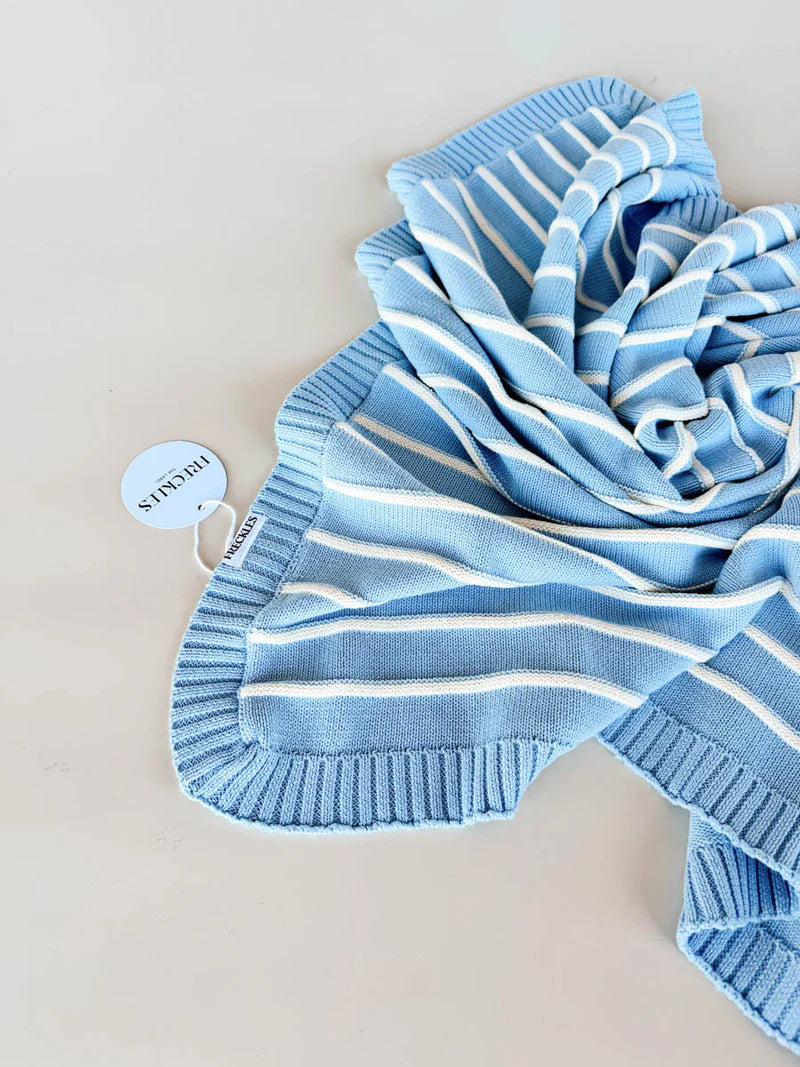 Raised Stripe Blanket - Arctic