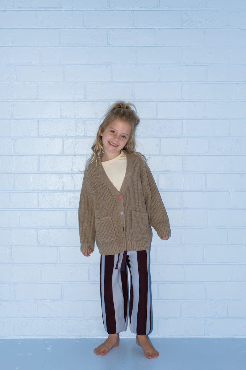 Organic Speckle Knit Cardigan - Oatmilk