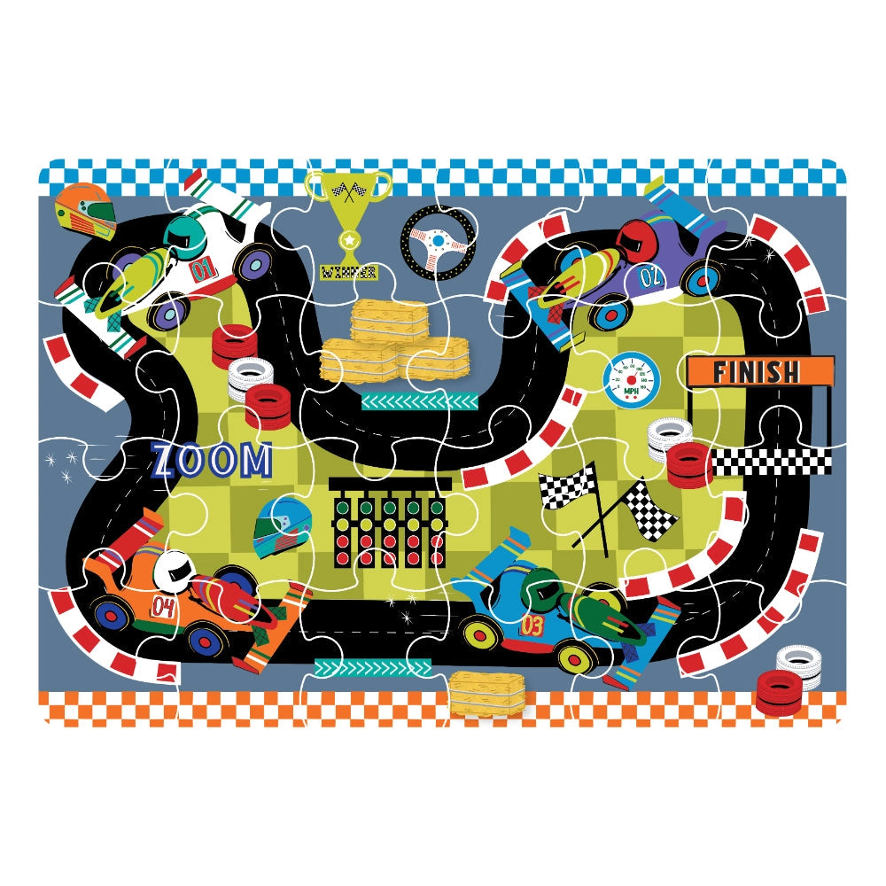 24 Pc Mini Puzzle - Cars