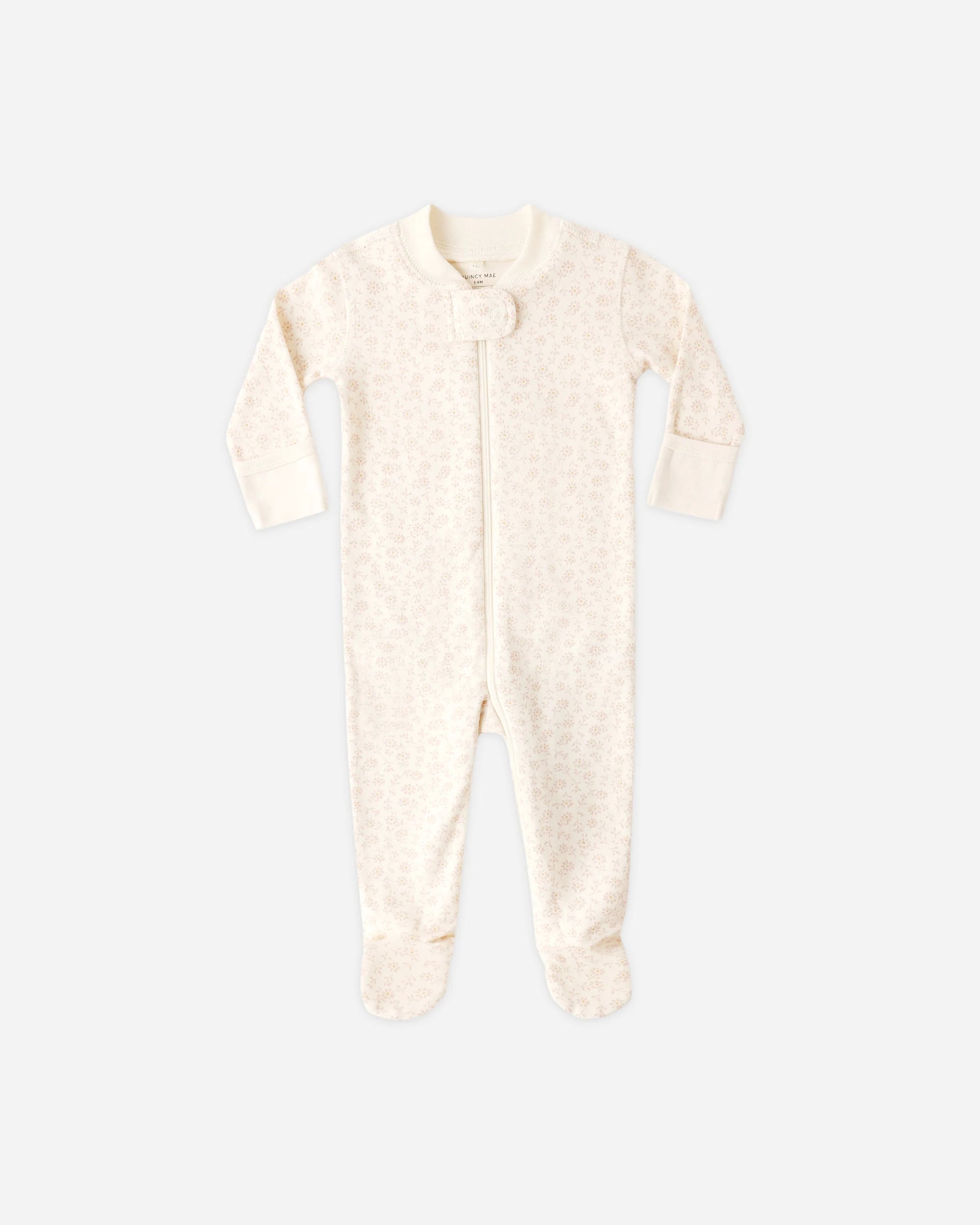 Zip Longsleeve Sleeper Footie Ditsy