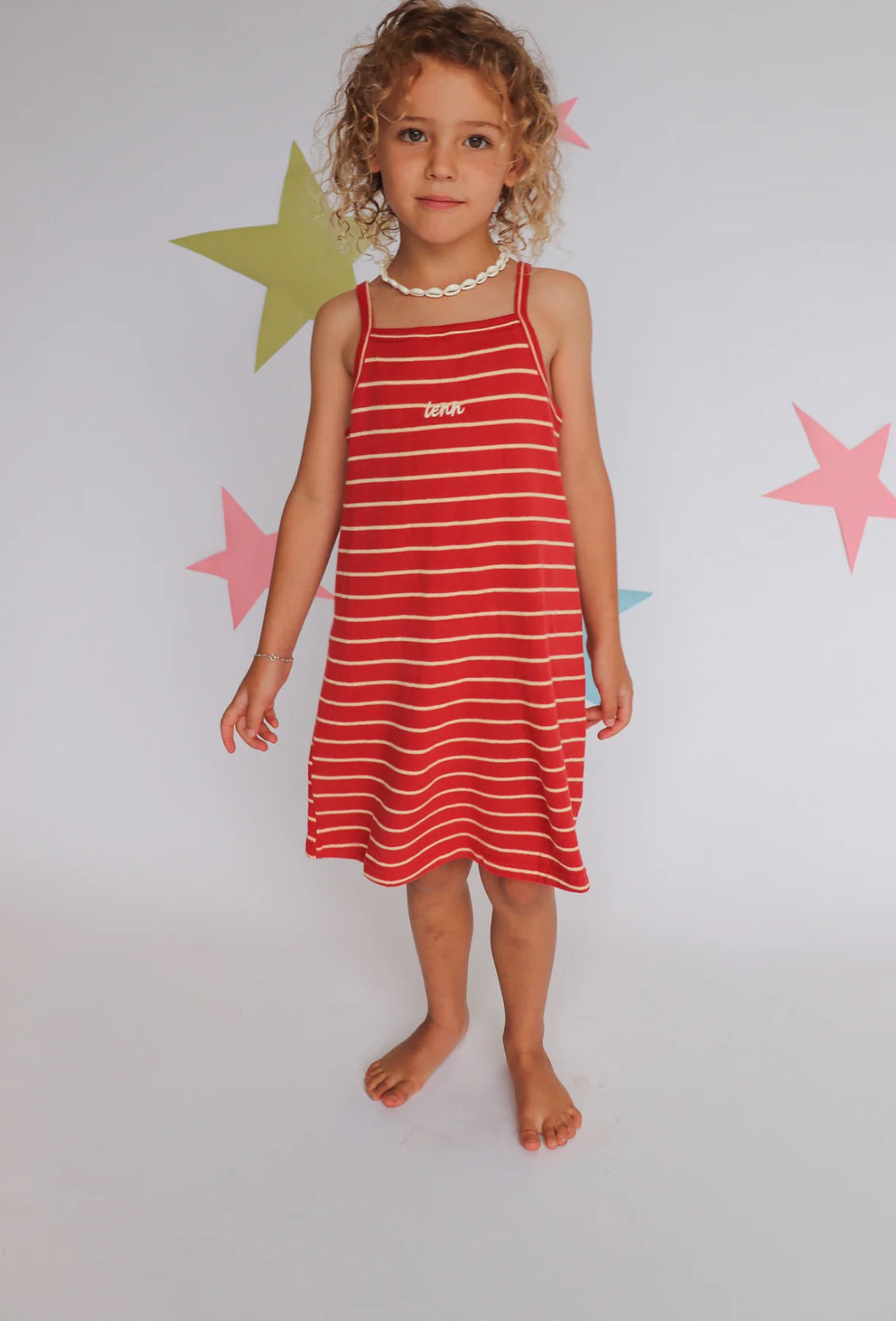 Outdoors Dress - Fiery Red Stripe