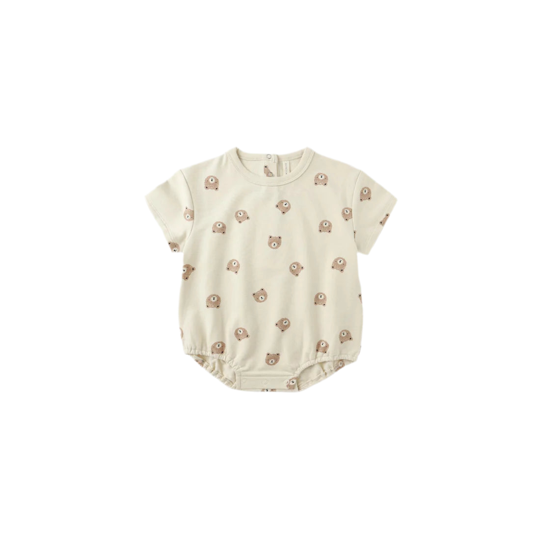 Relaxed SS Bubble Romper - Brown Bear