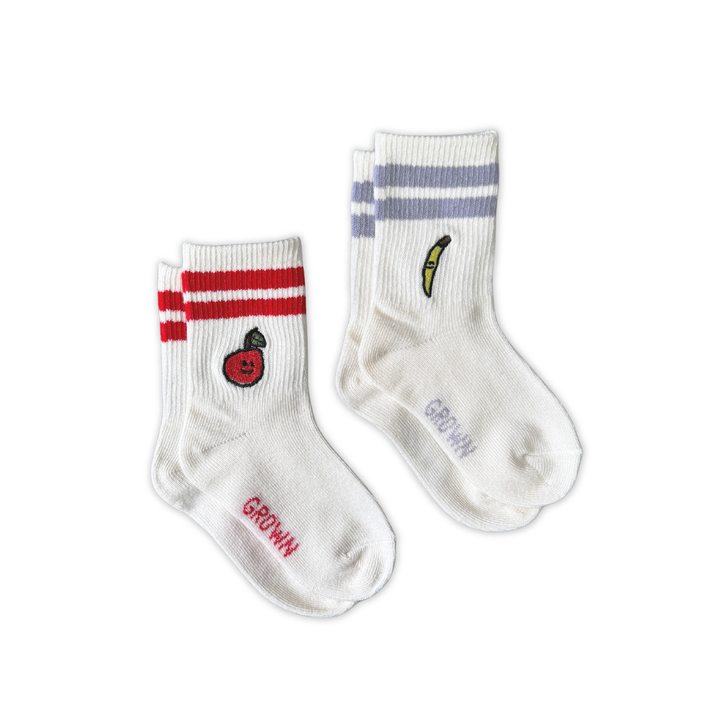2 Pack Fruit Salad Cotton Socks - Milk