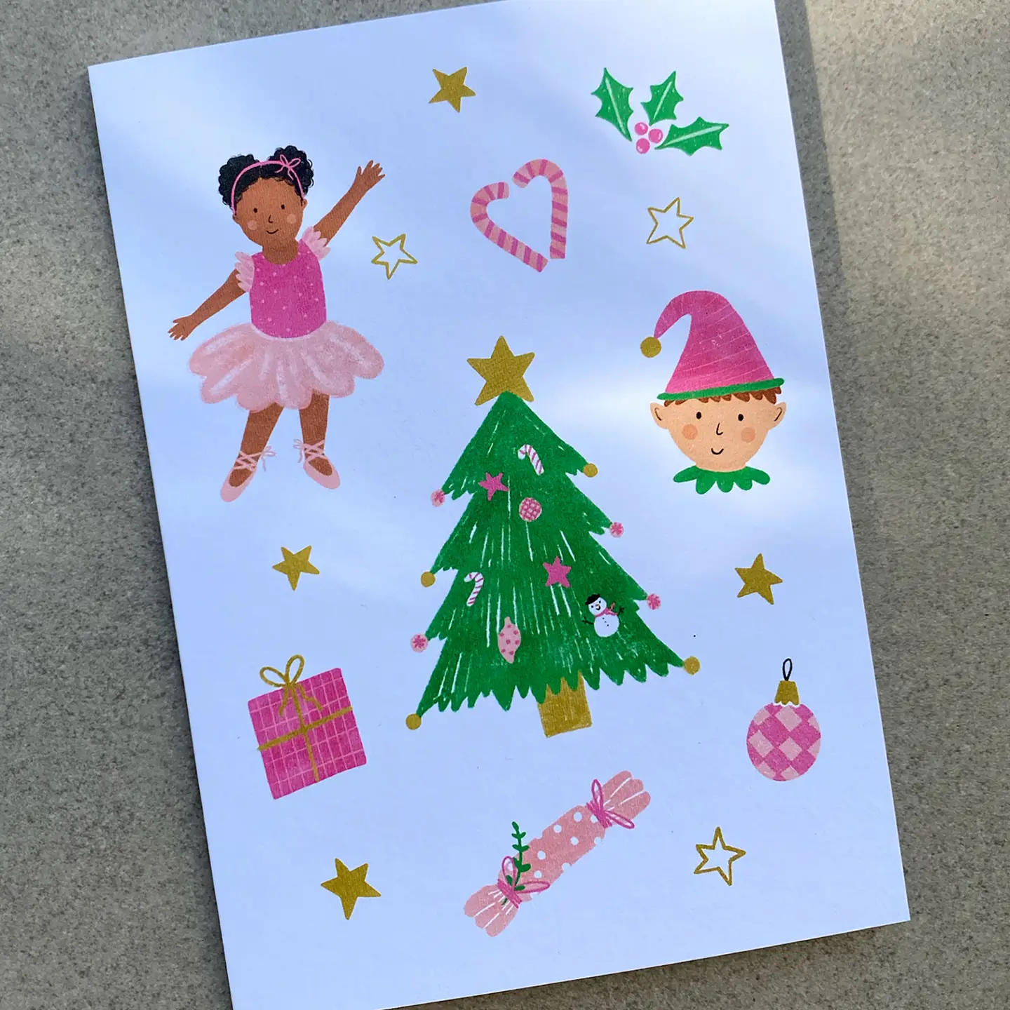 Festive FeelingÂ Christmas Greeting Card - Cute Xmas Holidays