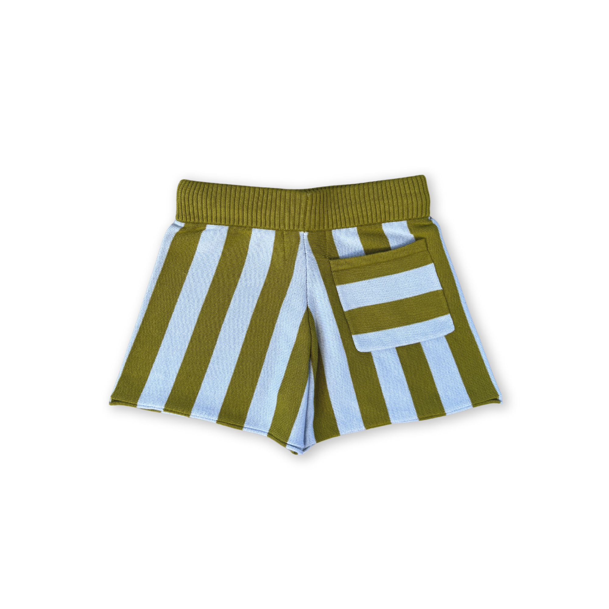 Organic Vertical Stripe Knit Shorts - Ocean & Leaf