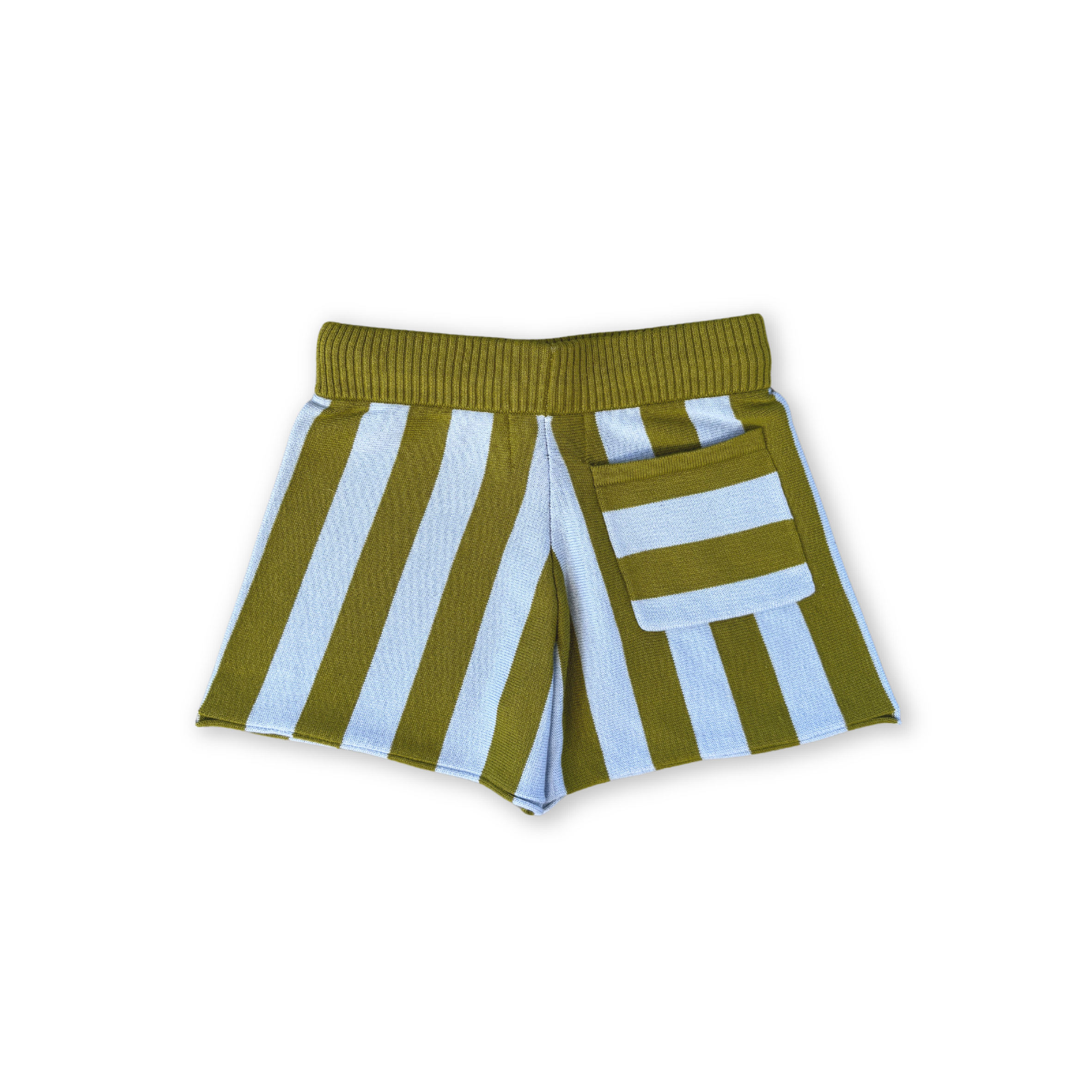 Organic Vertical Stripe Knit Shorts - Ocean & Leaf