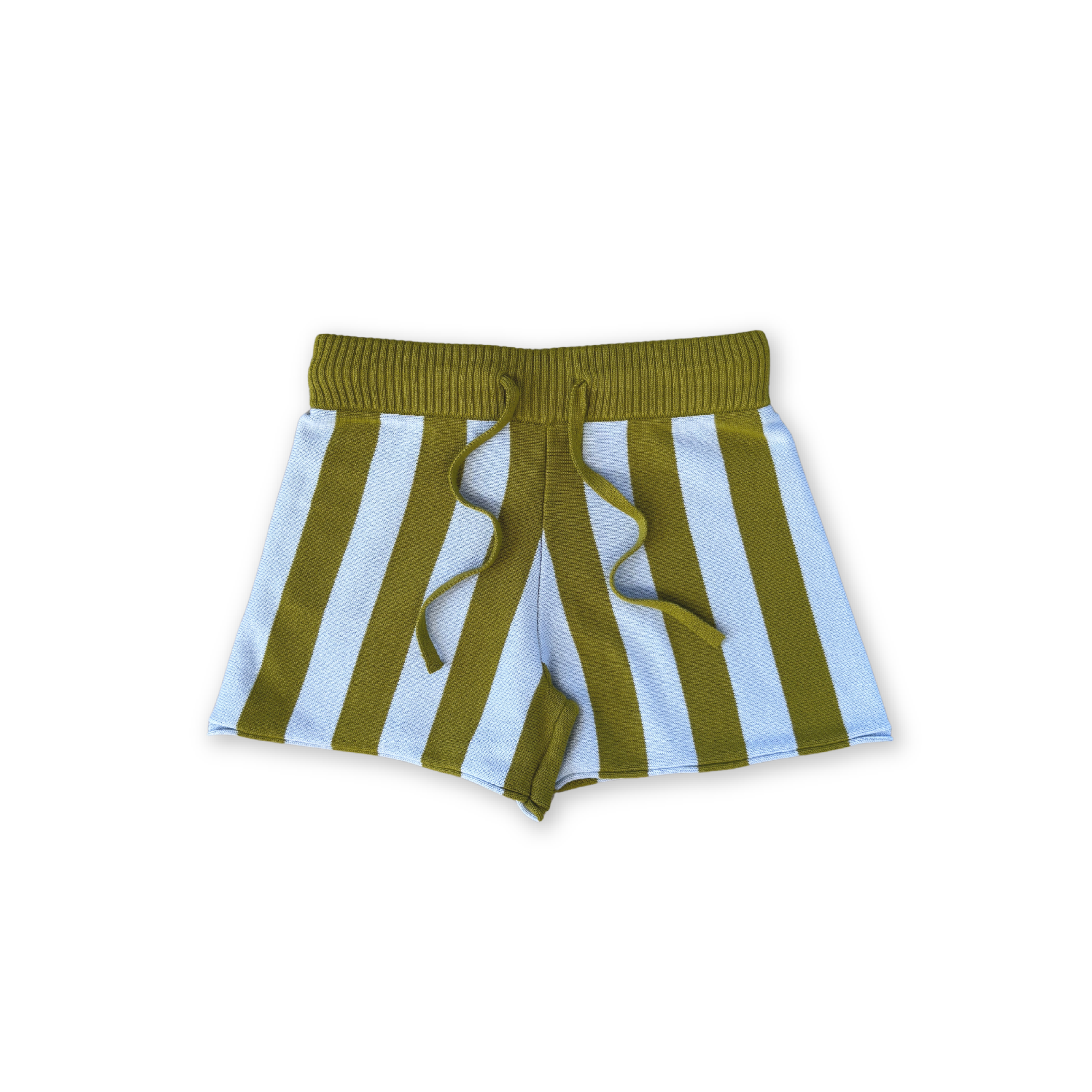 Organic Vertical Stripe Knit Shorts - Ocean & Leaf