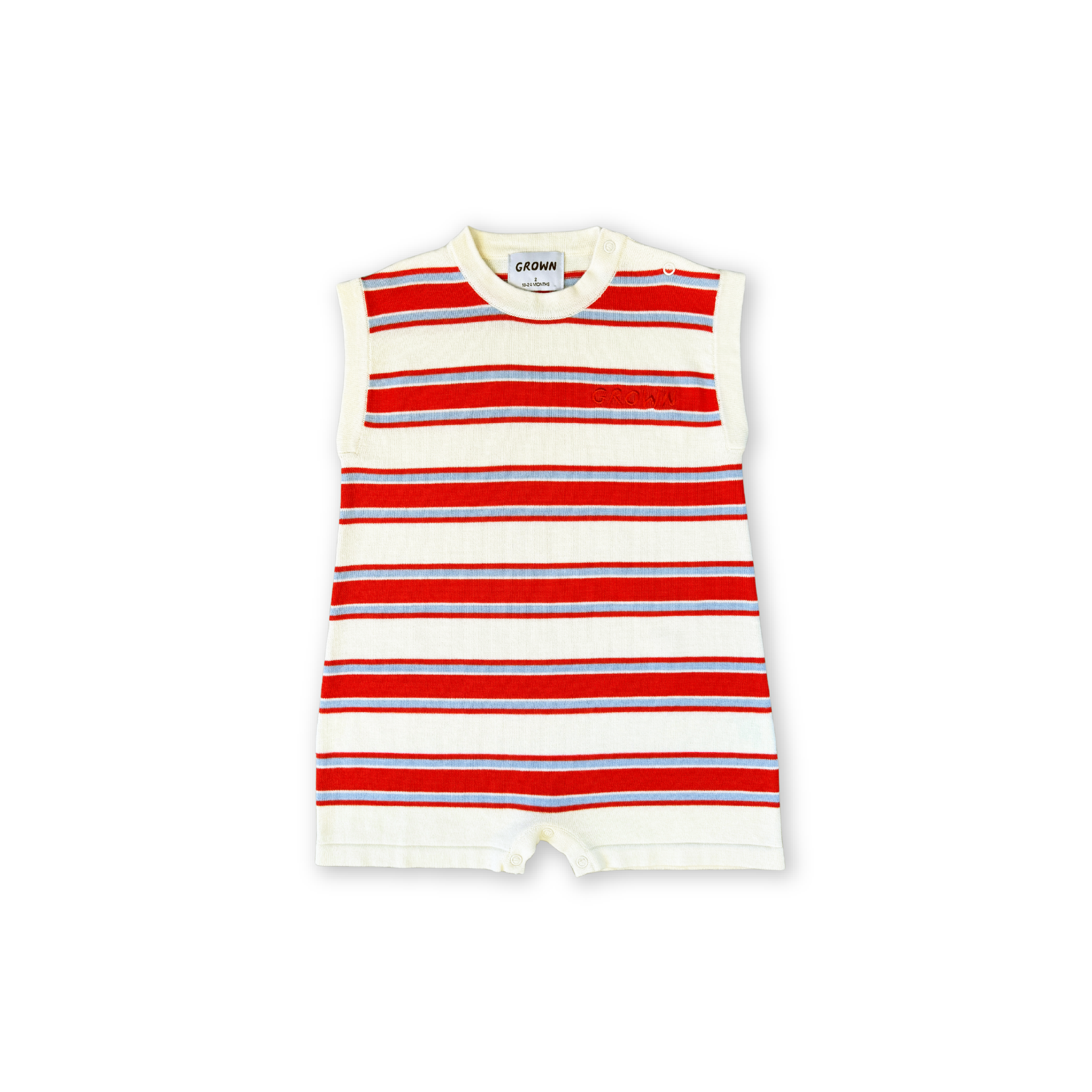 Organic Island Stripe Playsuit