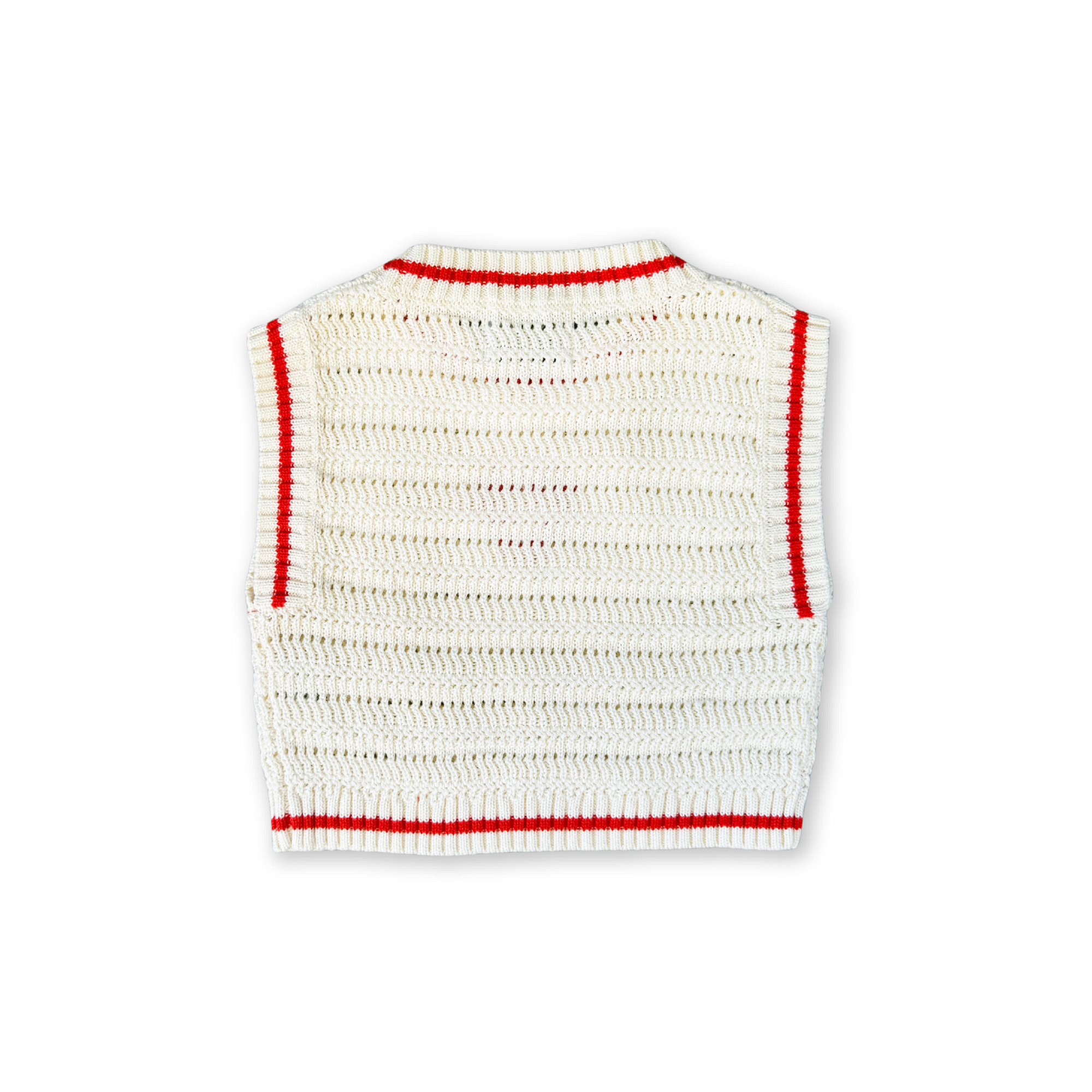 Organic Candy Cane Heart Vest - Milk