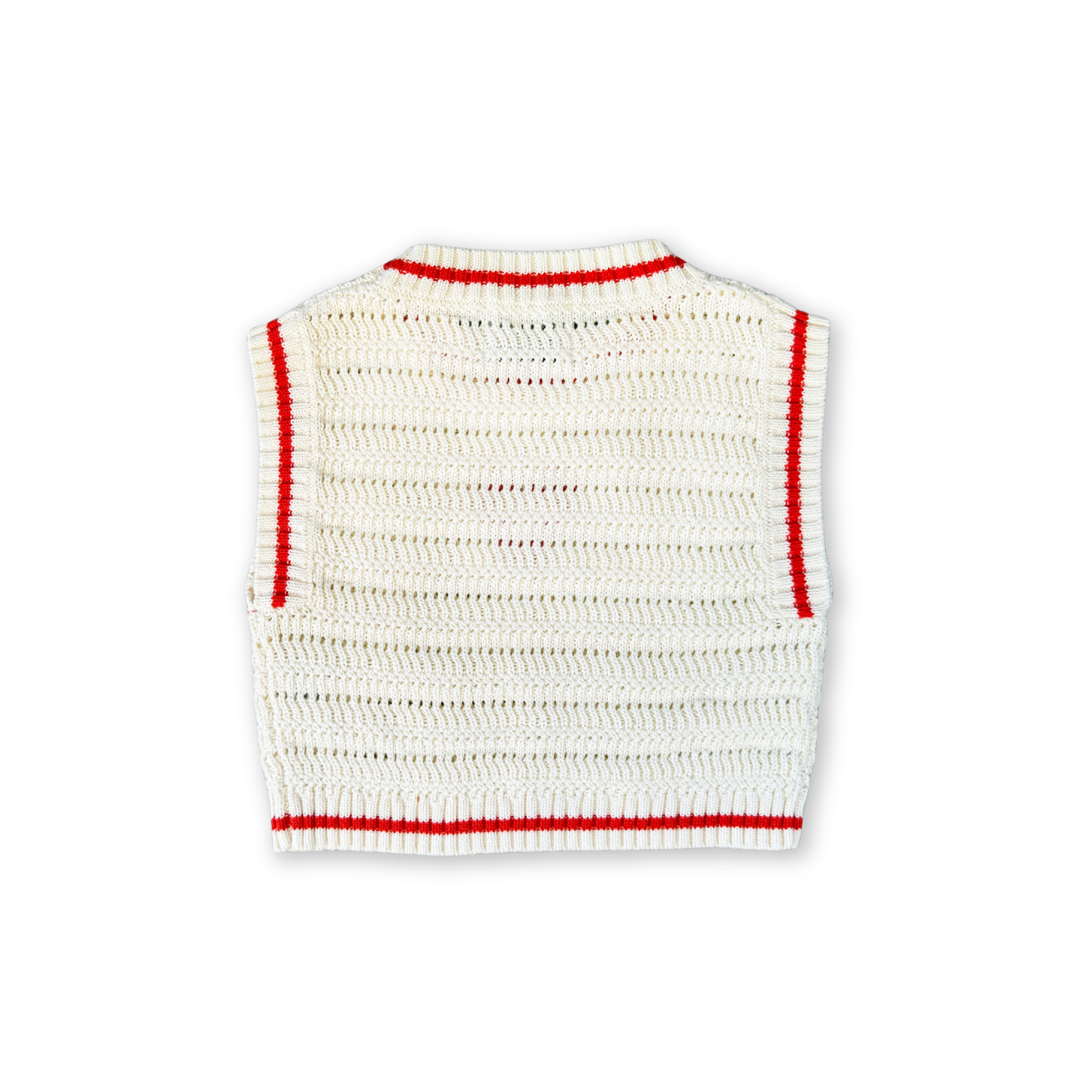 Organic Candy Cane Heart Vest - Milk