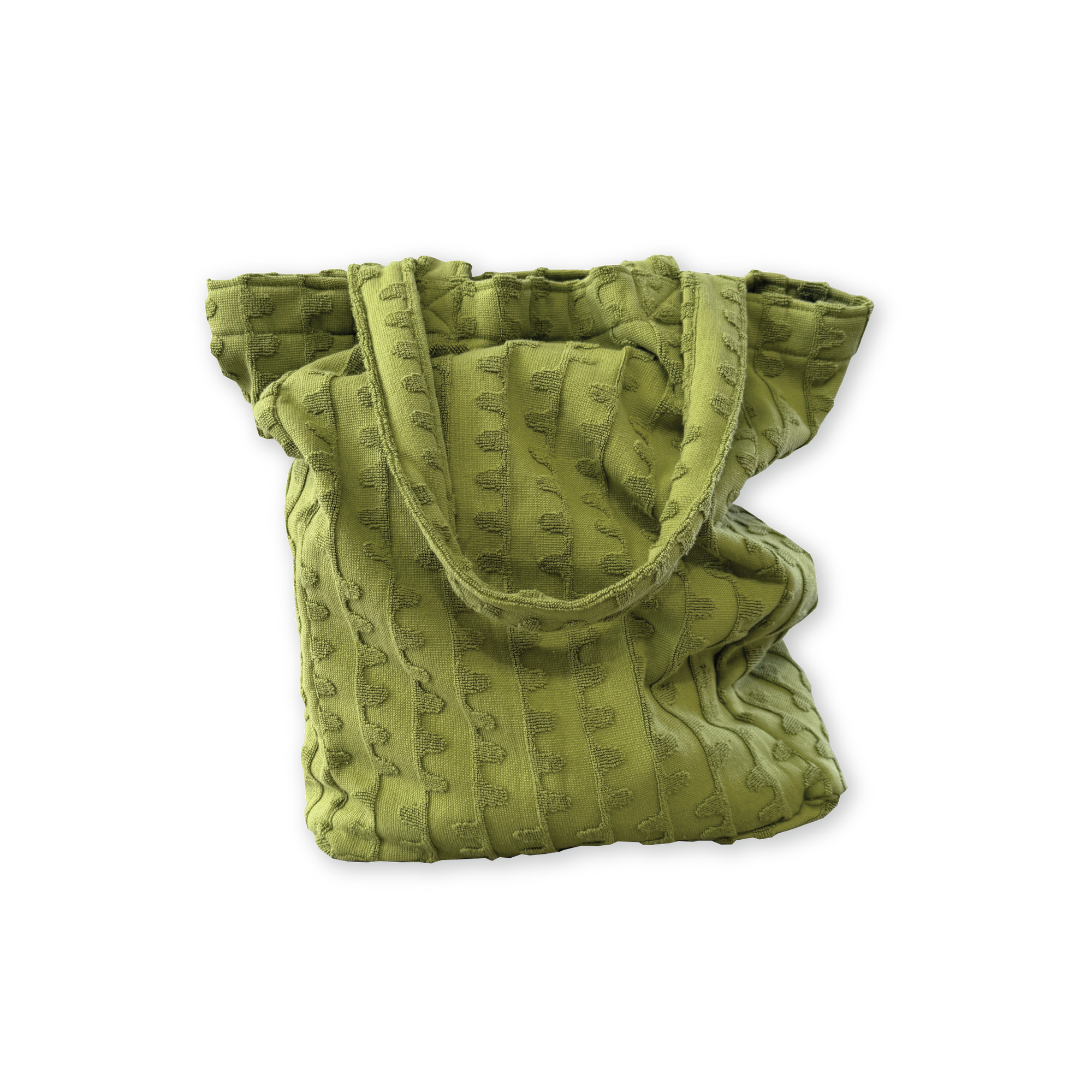 'Terry Towelling Flow Beach Tote - Leaf