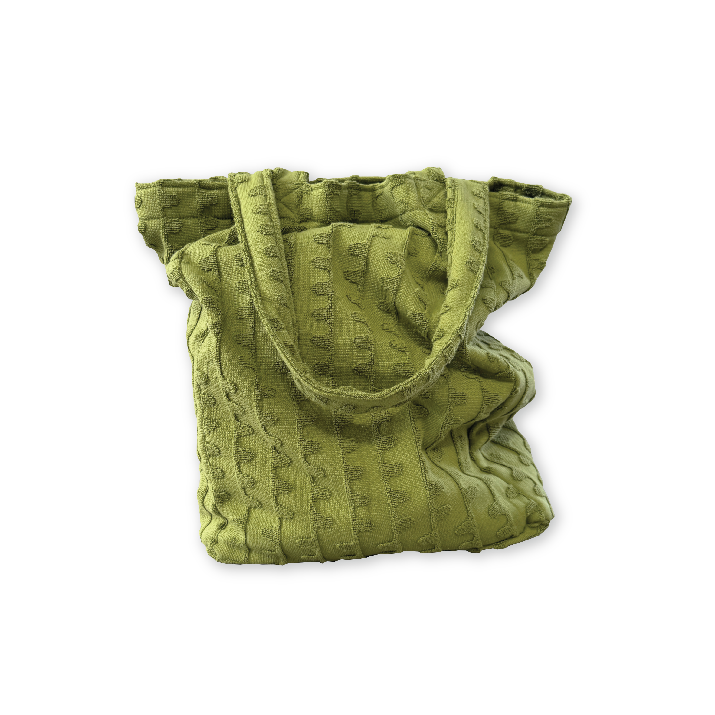 'Terry Towelling Flow Beach Tote - Leaf