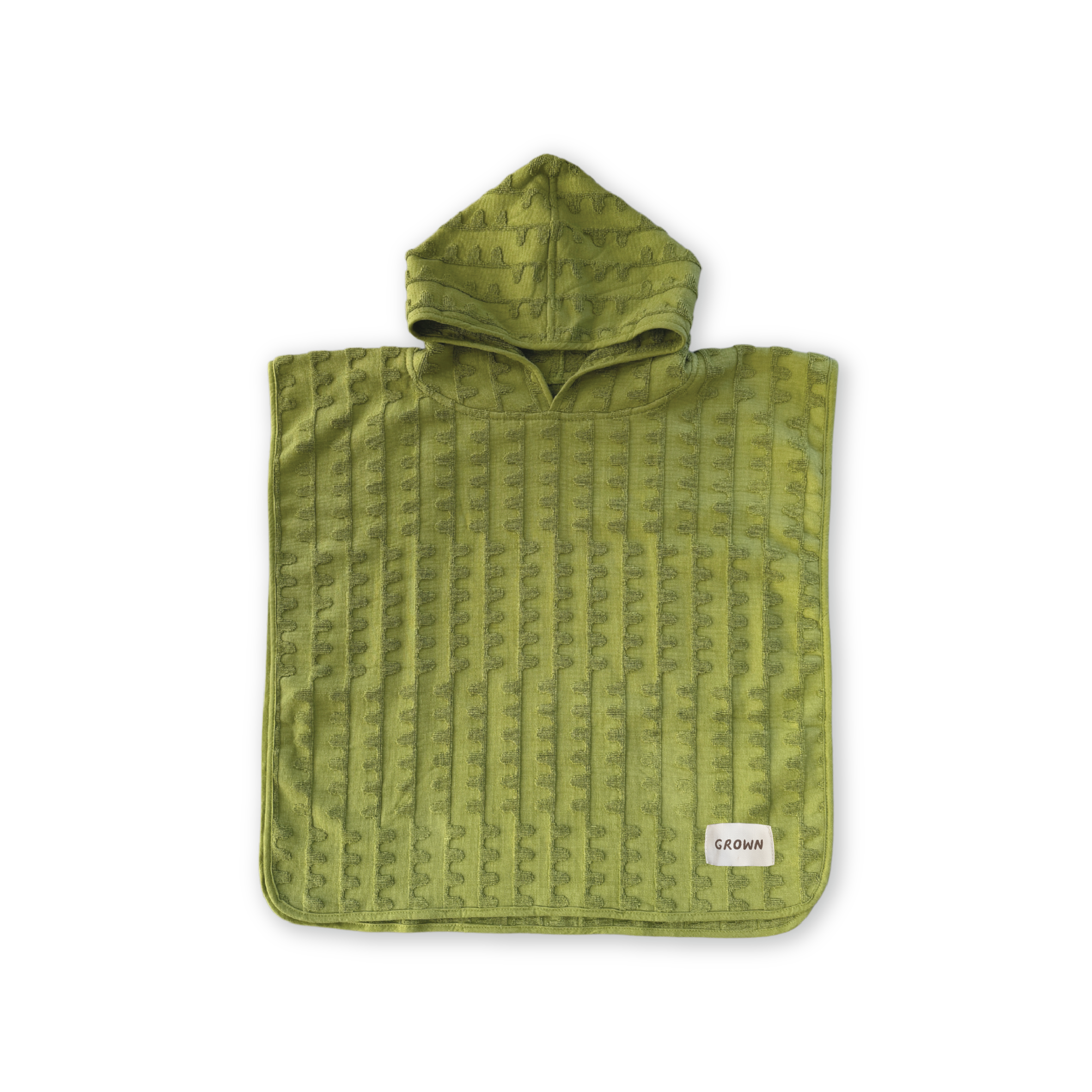 Terry Towelling Flow Poncho - Leaf