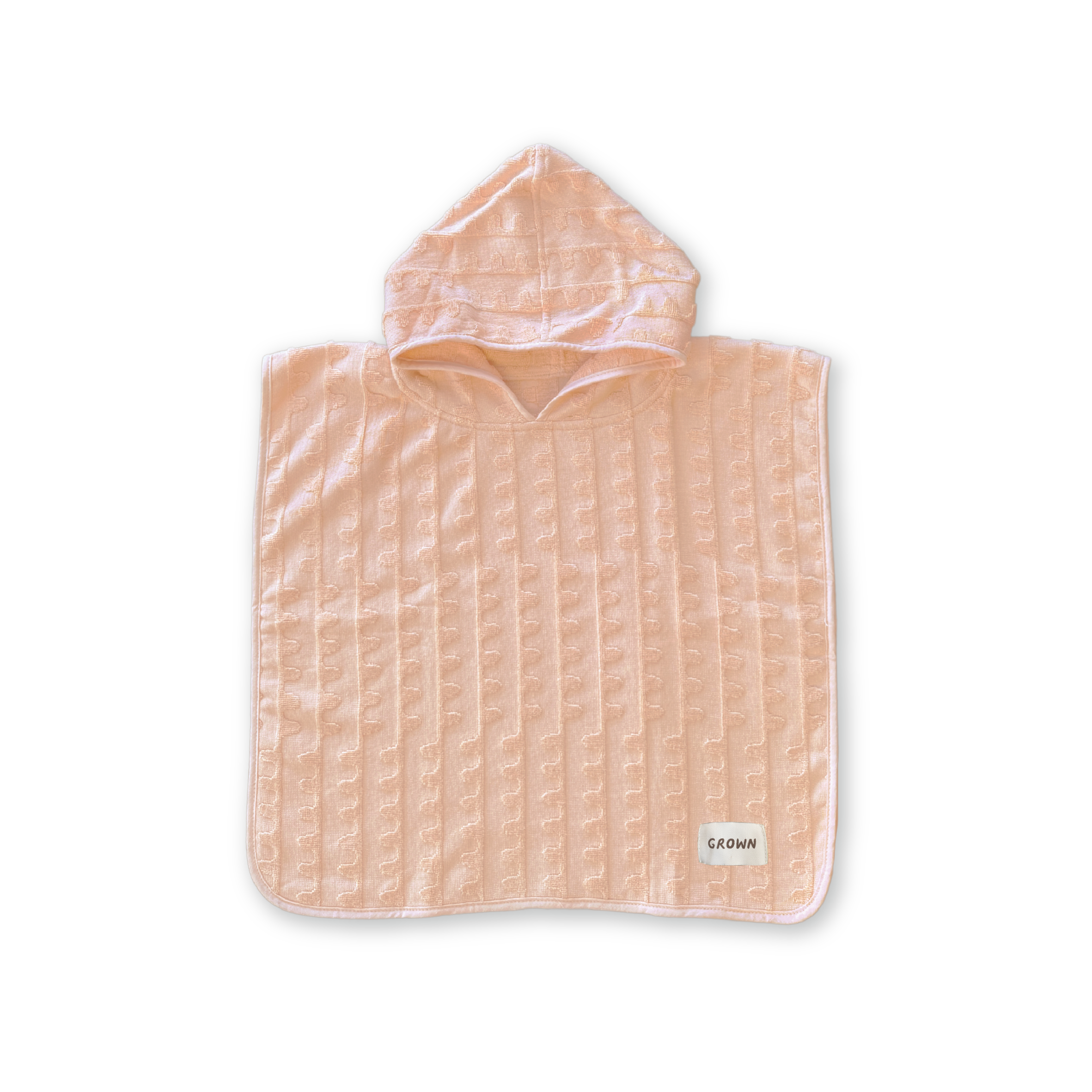 Terry Towelling Flow Poncho - Peachy