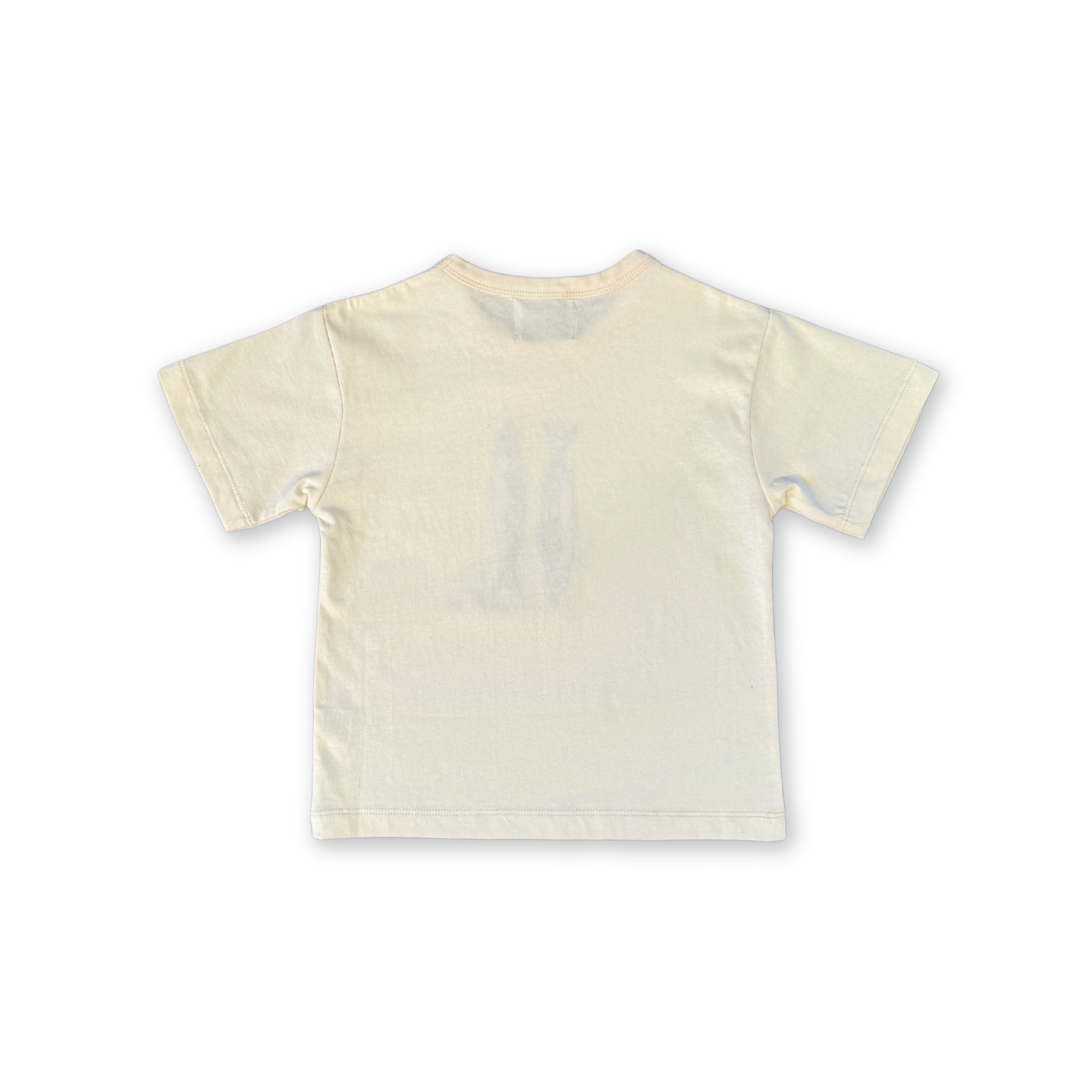Organic Sardine Embroidered Tee - Milk
