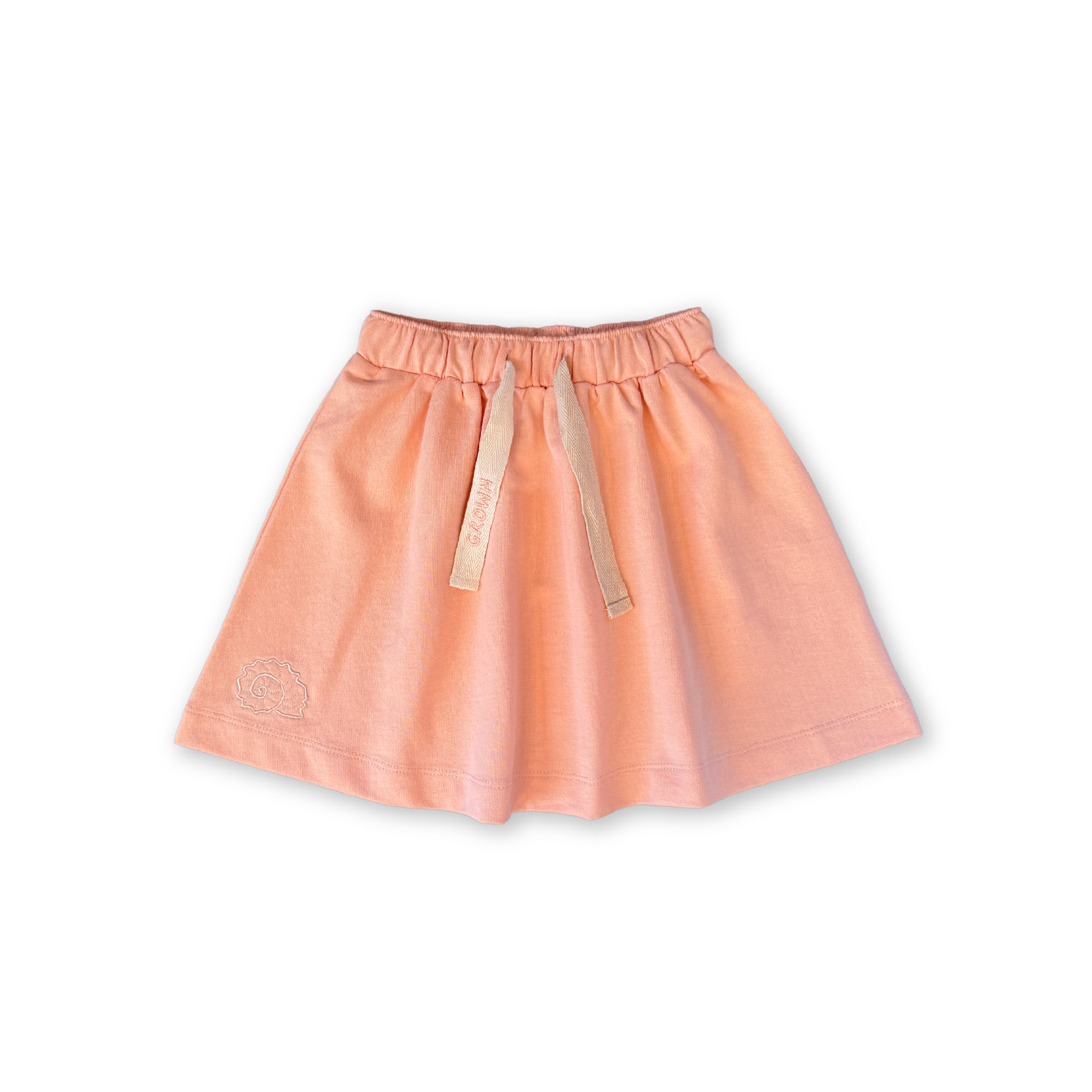 Organic French Terry Shell Skirt - Peachy