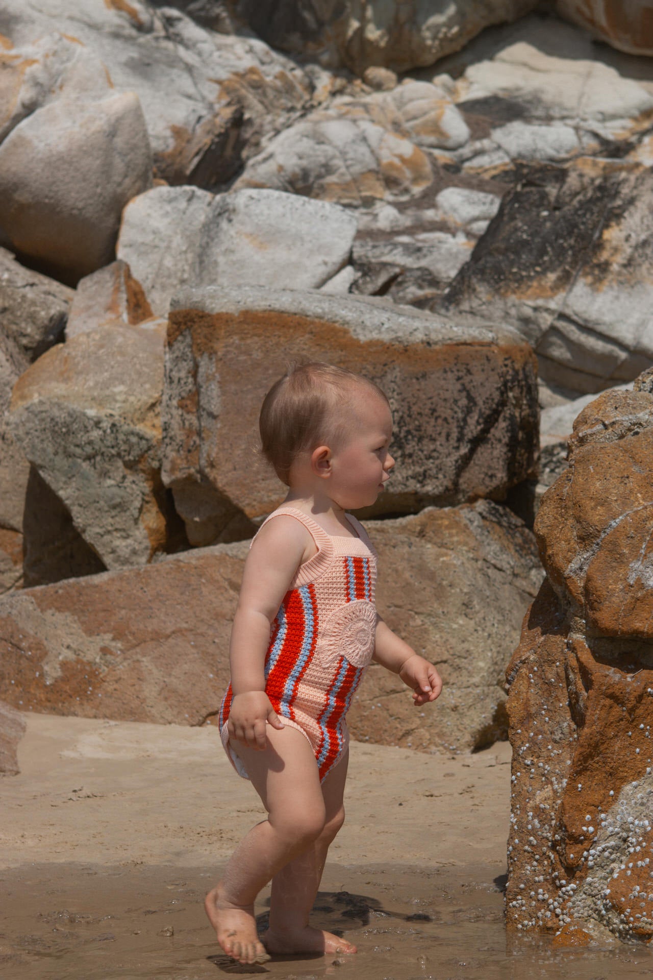 Organic Island Stripe Shell Singletsuit