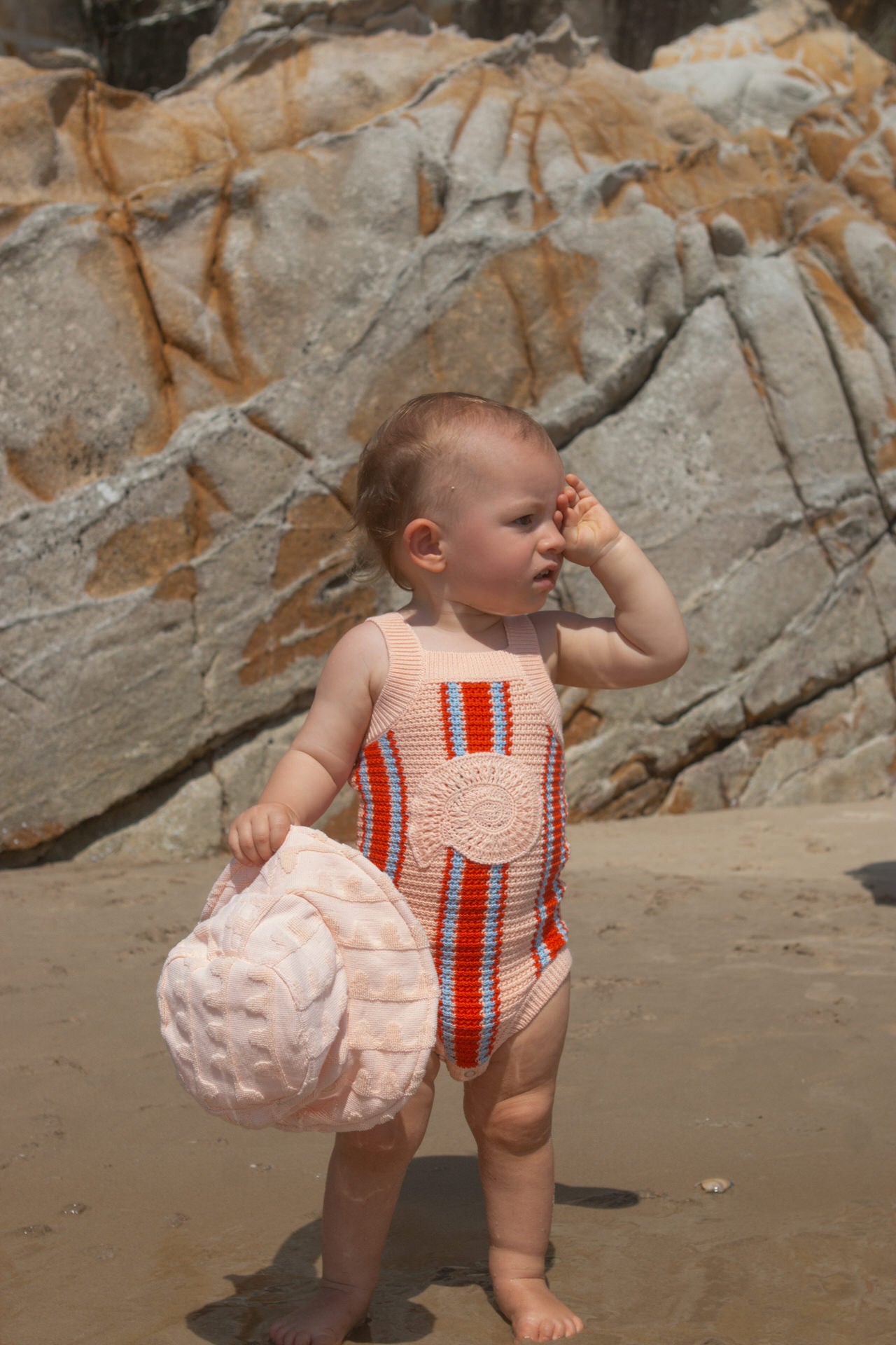 Organic Island Stripe Shell Singletsuit