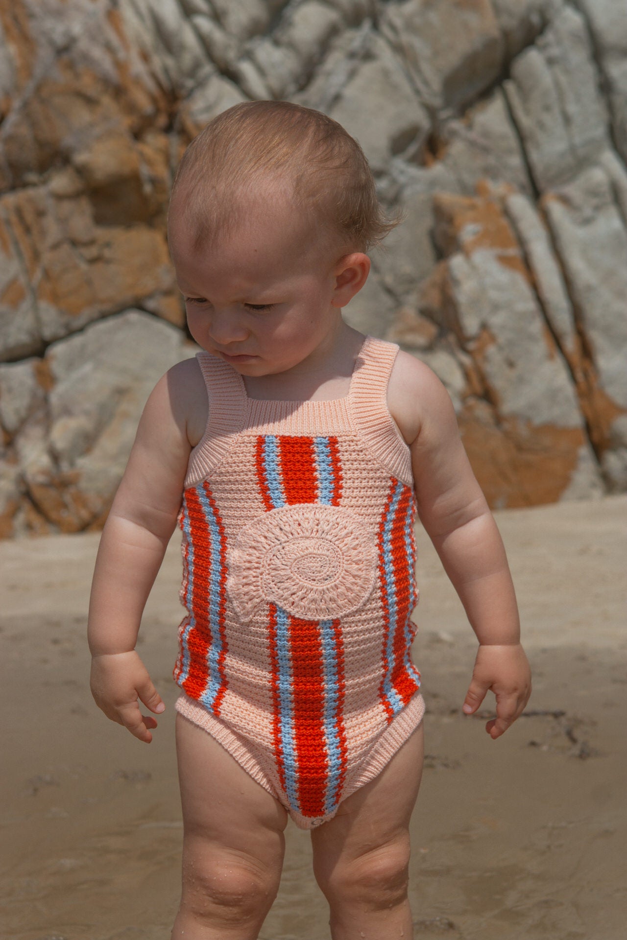 Organic Island Stripe Shell Singletsuit