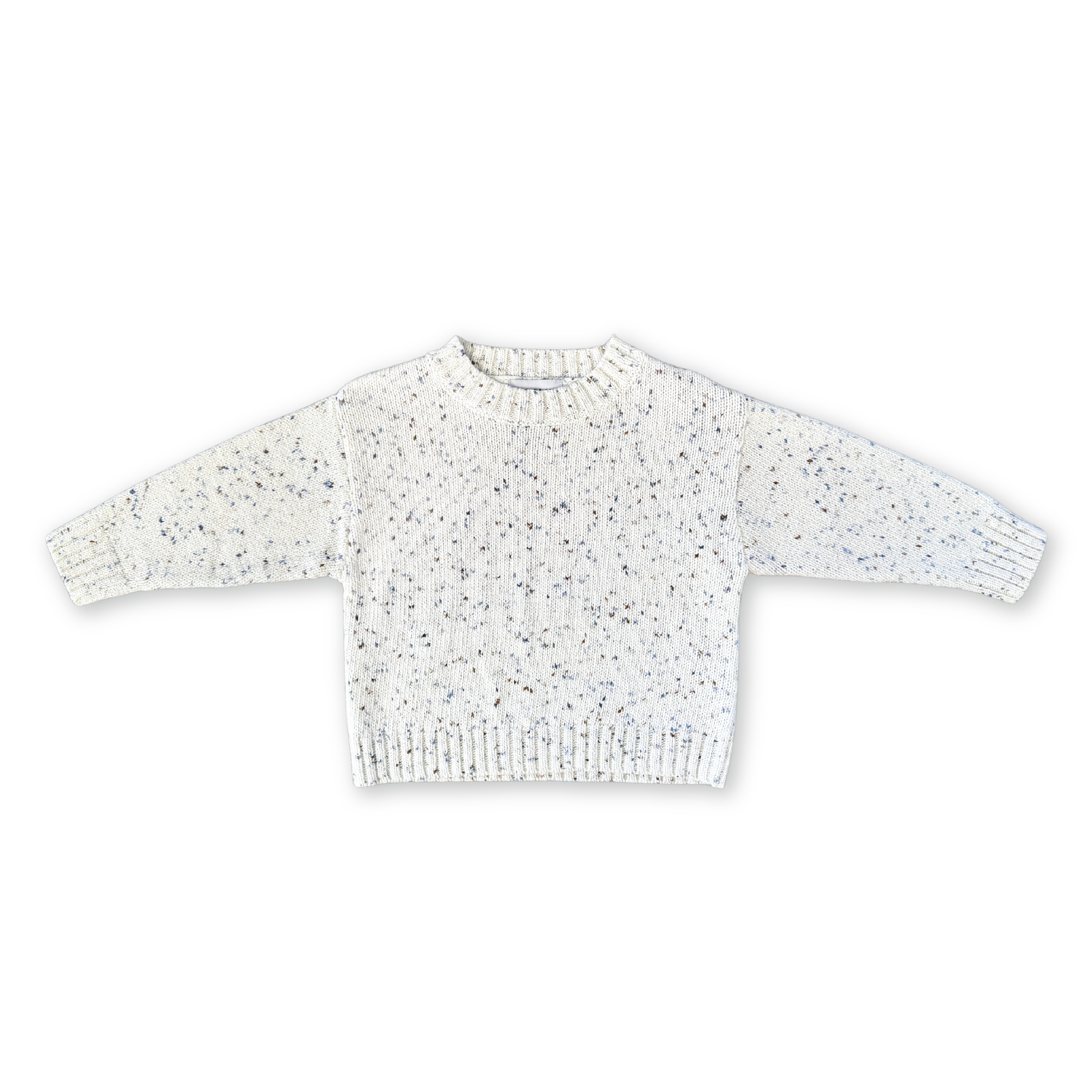 Organic Funfetti Knit Pull Over - Surf