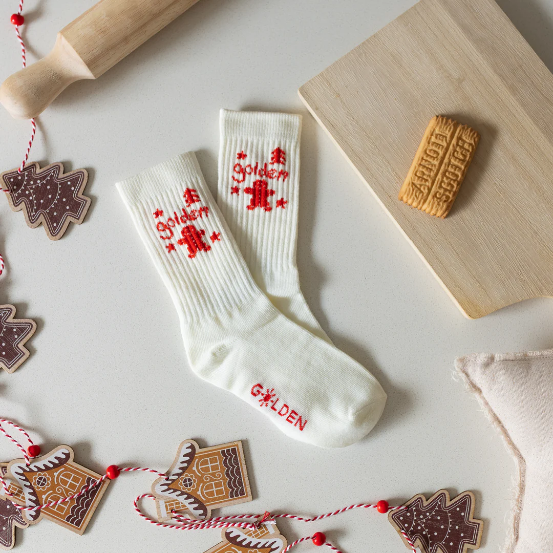 Golden Children ~ Christmas Socks Cream