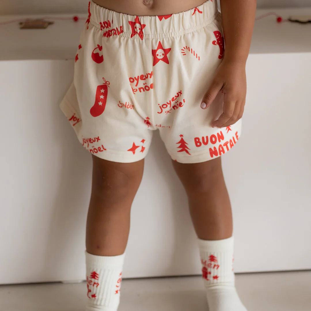 Golden Children ~ Christmas Socks Cream