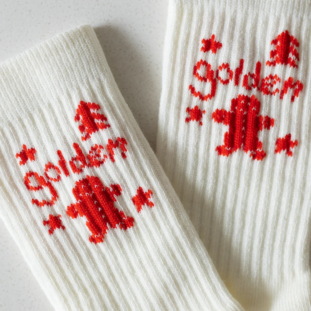 Golden Children ~ Christmas Socks Cream