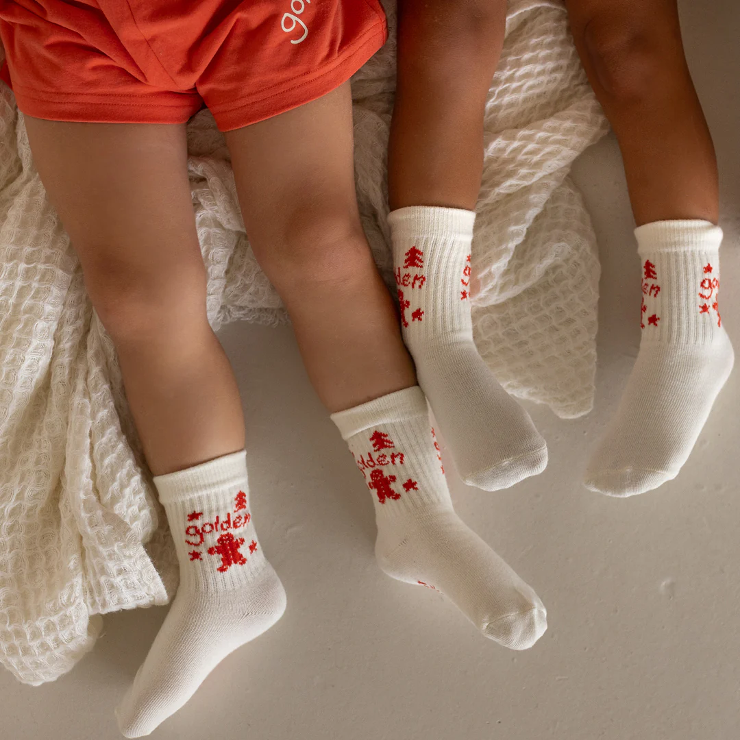 Golden Children ~ Christmas Socks Cream