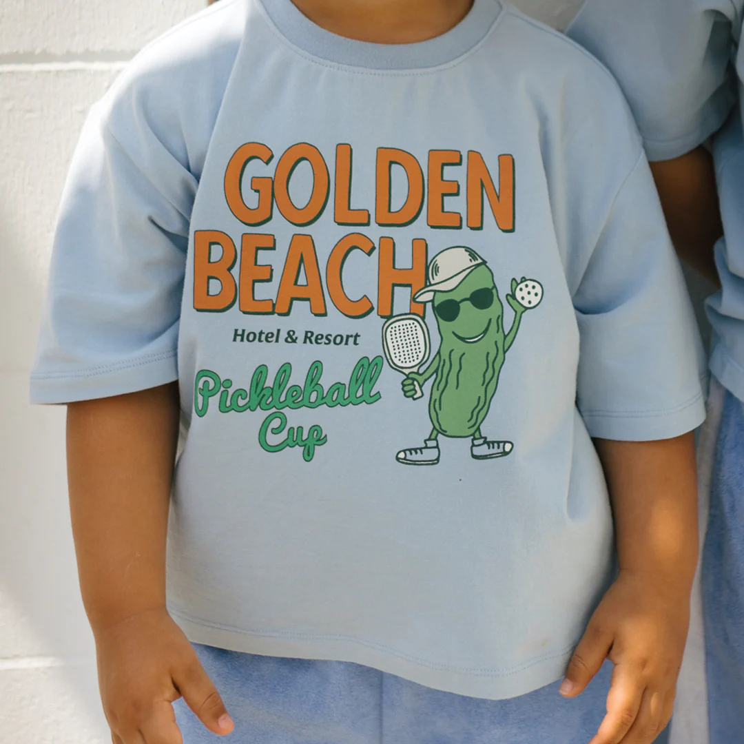 Golden Children ~ Golden Beach Mid Sleeve Tee Palm Blue