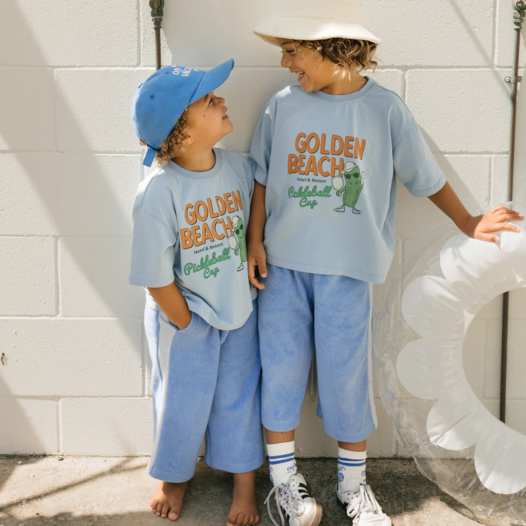 Golden Children ~ Golden Beach Mid Sleeve Tee Palm Blue