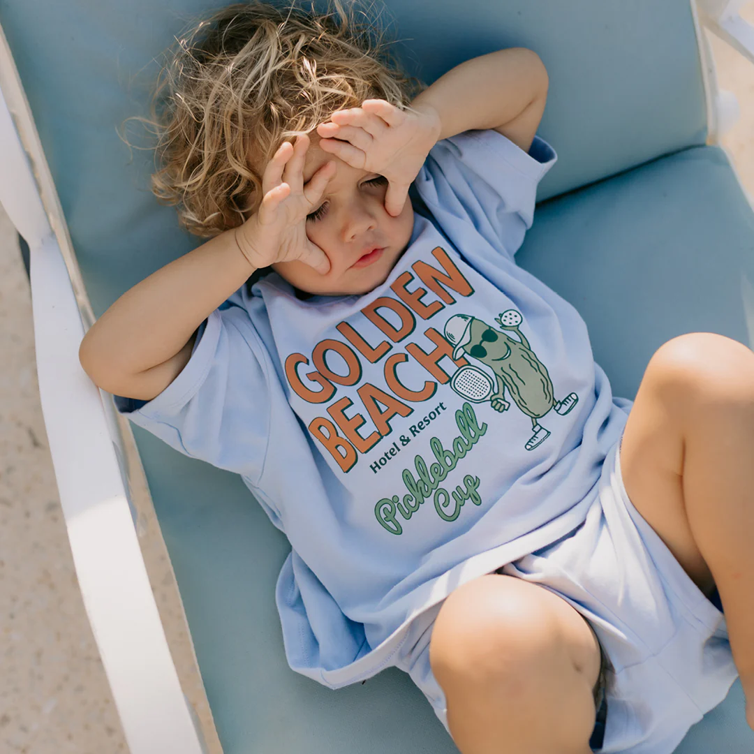 Golden Children ~ Golden Beach Mid Sleeve Tee Palm Blue