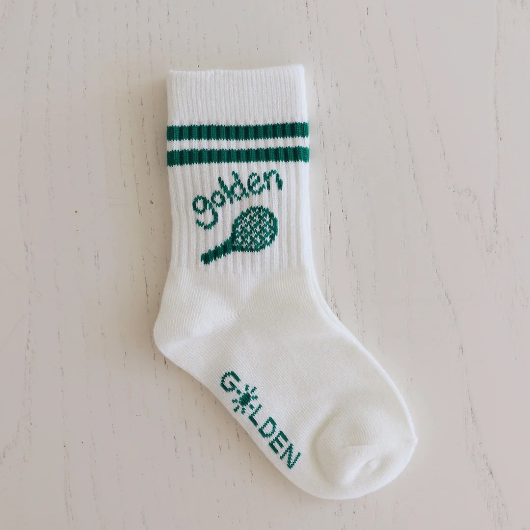Golden Children ~ Retro Boy Socks Vanilla / Green