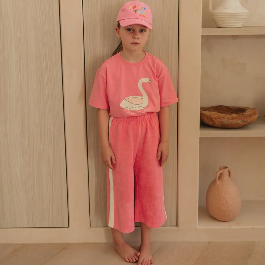 Golden Children ~ Swan Mid Sleeve Tee Meringue Pink