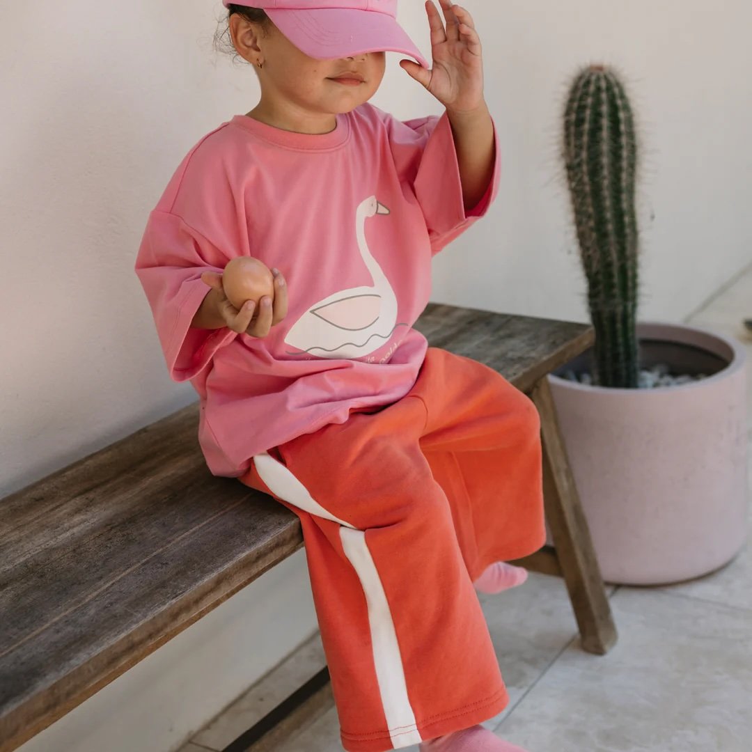 Golden Children ~ Swan Mid Sleeve Tee Meringue Pink