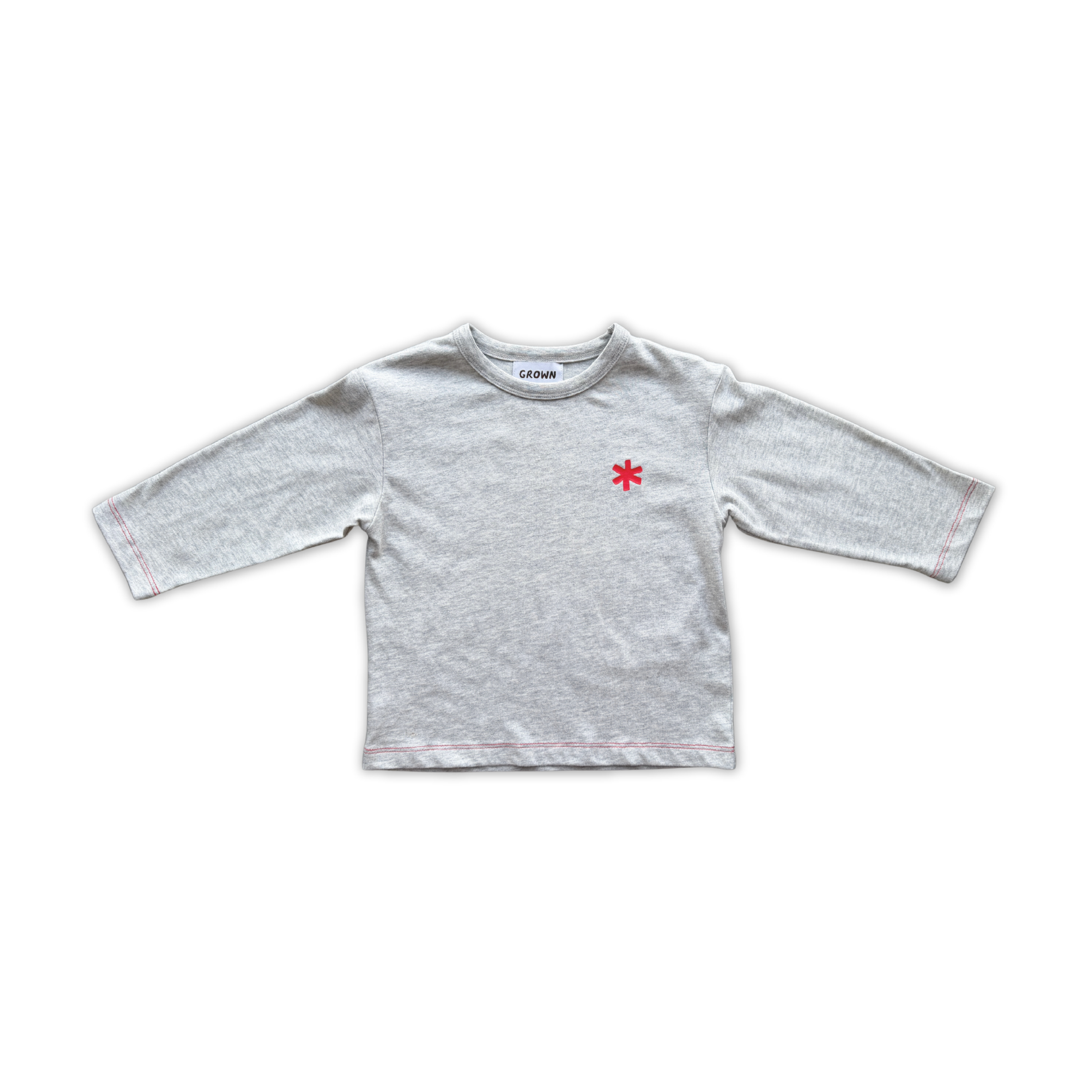 Organic Have A Nice Day LS Tee - Grey Marle