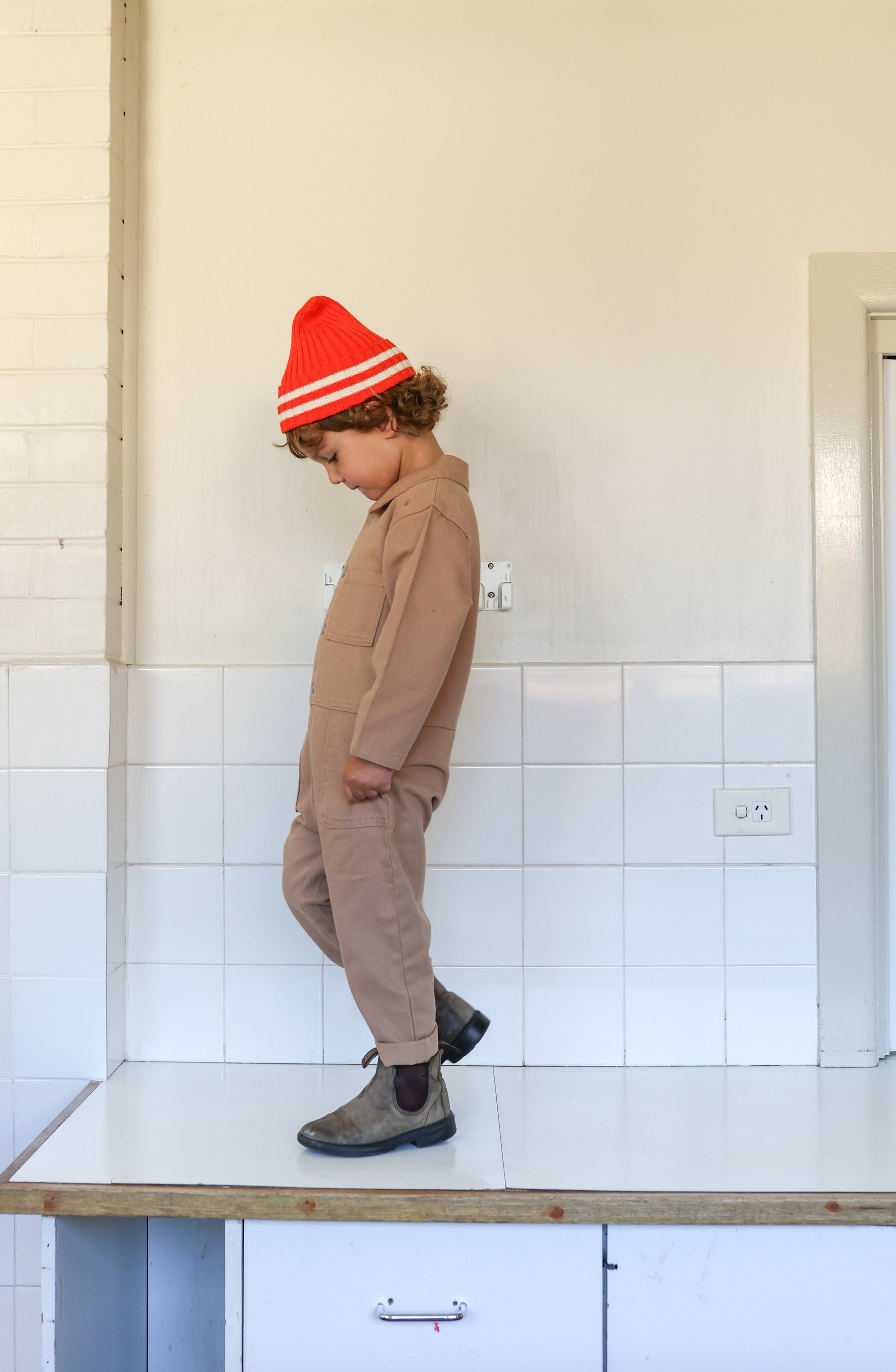 Grown ~ Organic Denim Boilersuit - Clay
