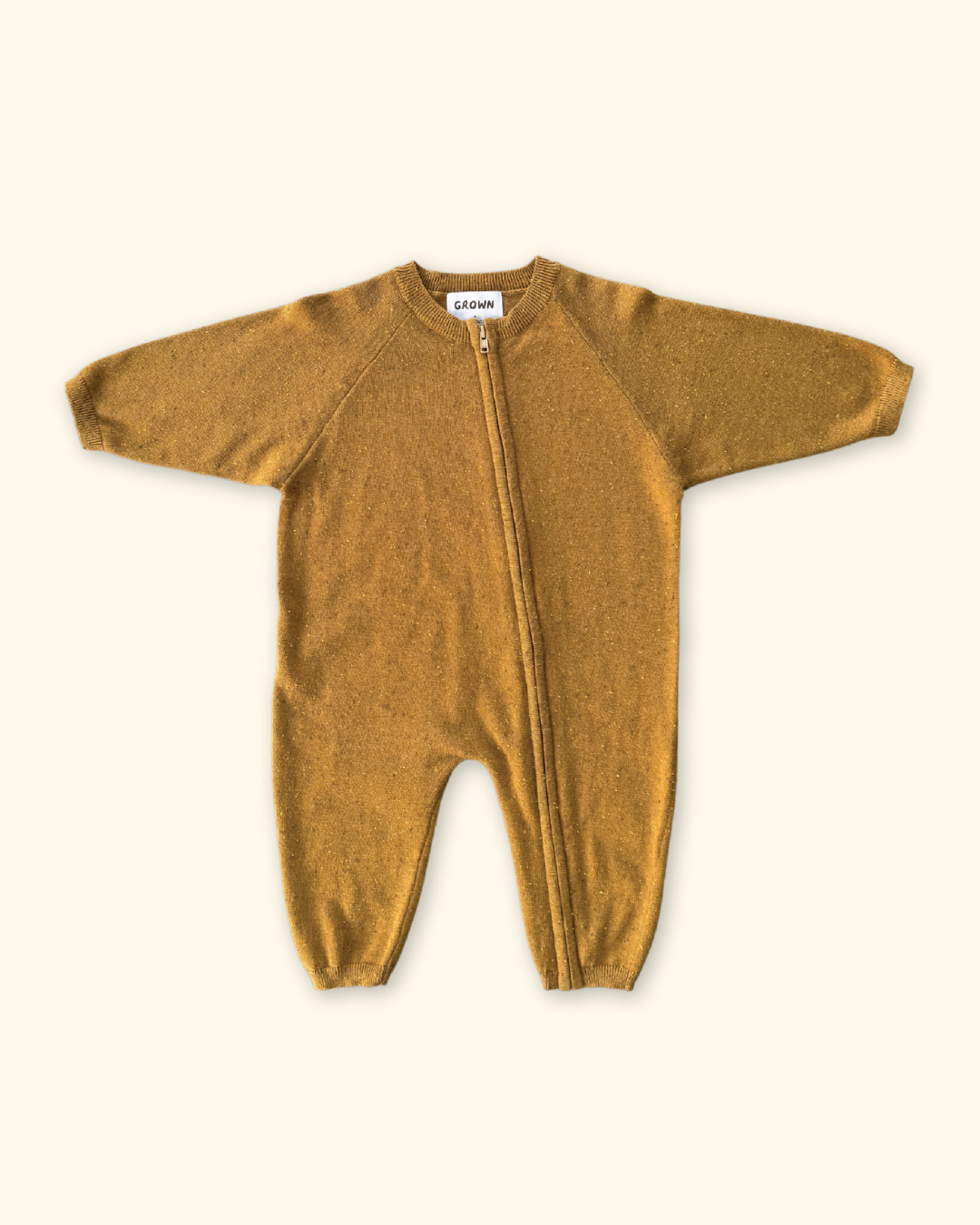 Grown ~ Organic Essential Zip Starsuit Golden Speckle