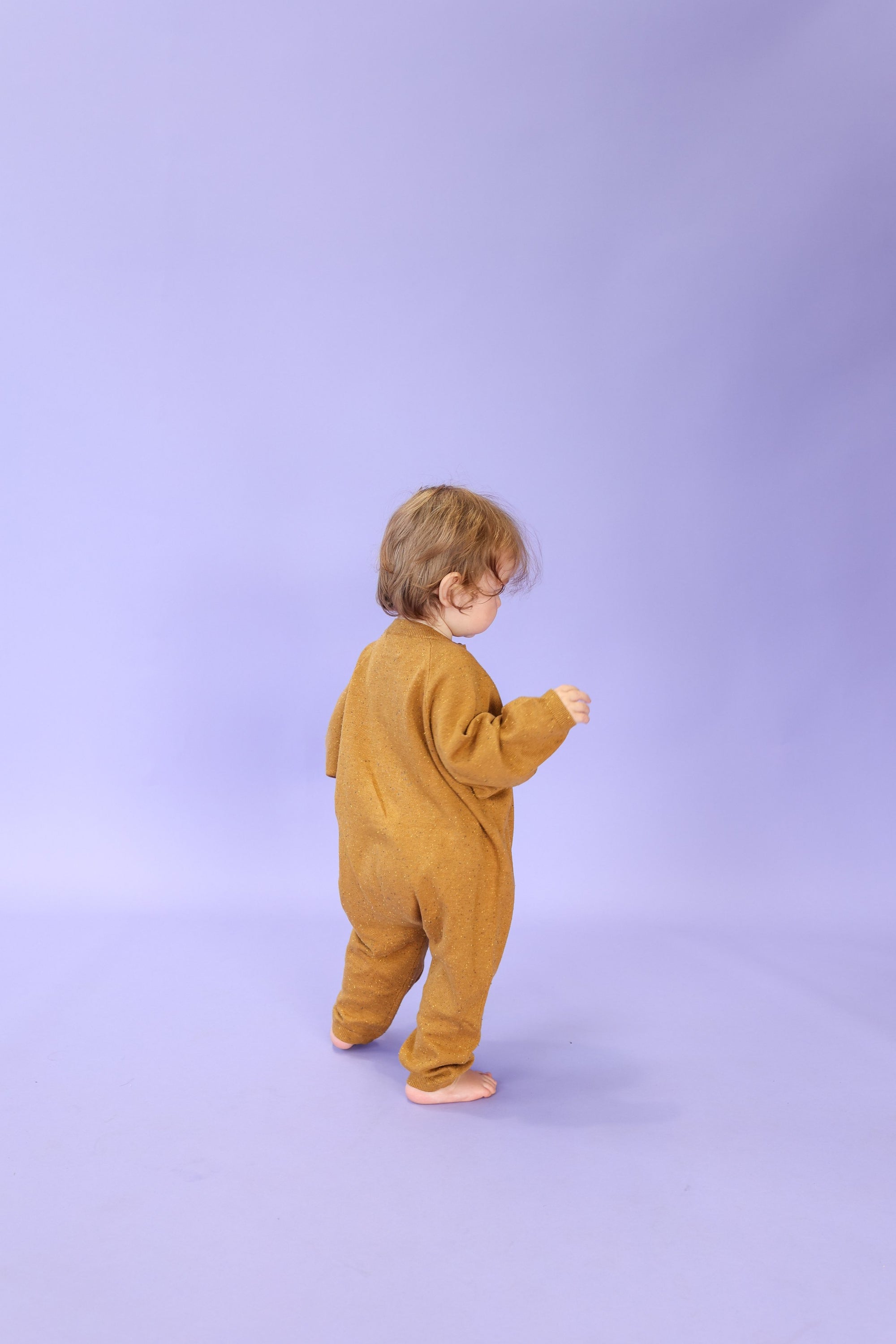Grown ~ Organic Essential Zip Starsuit Golden Speckle