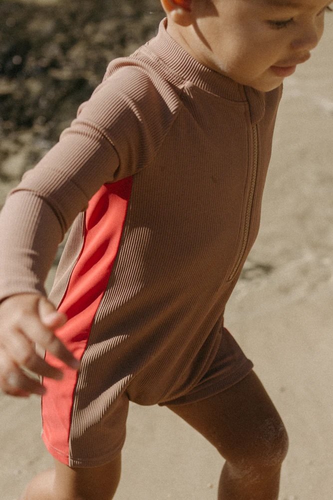 Grown ~ Zip Long Sleeve one piece - Toffee