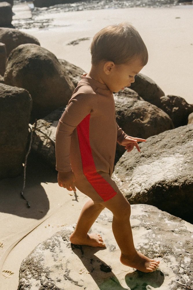 Grown ~ Zip Long Sleeve one piece - Toffee