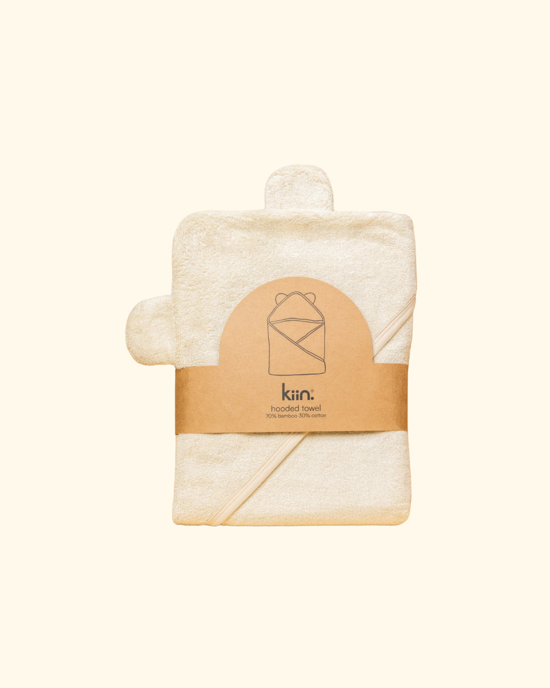 Kiin Baby ~ Hooded Towel - Ivory