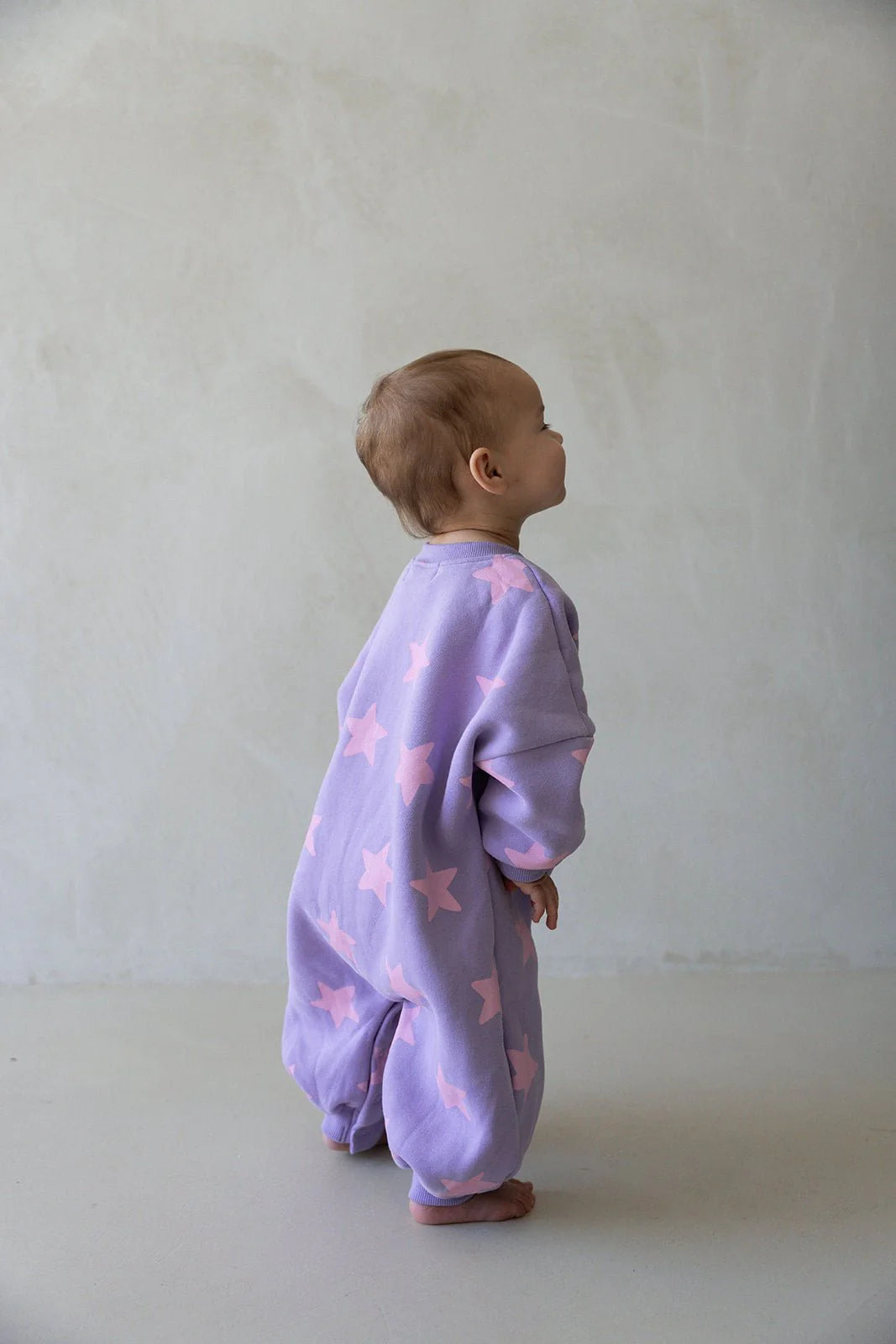 Star Romper - Lilac/Candy Pink