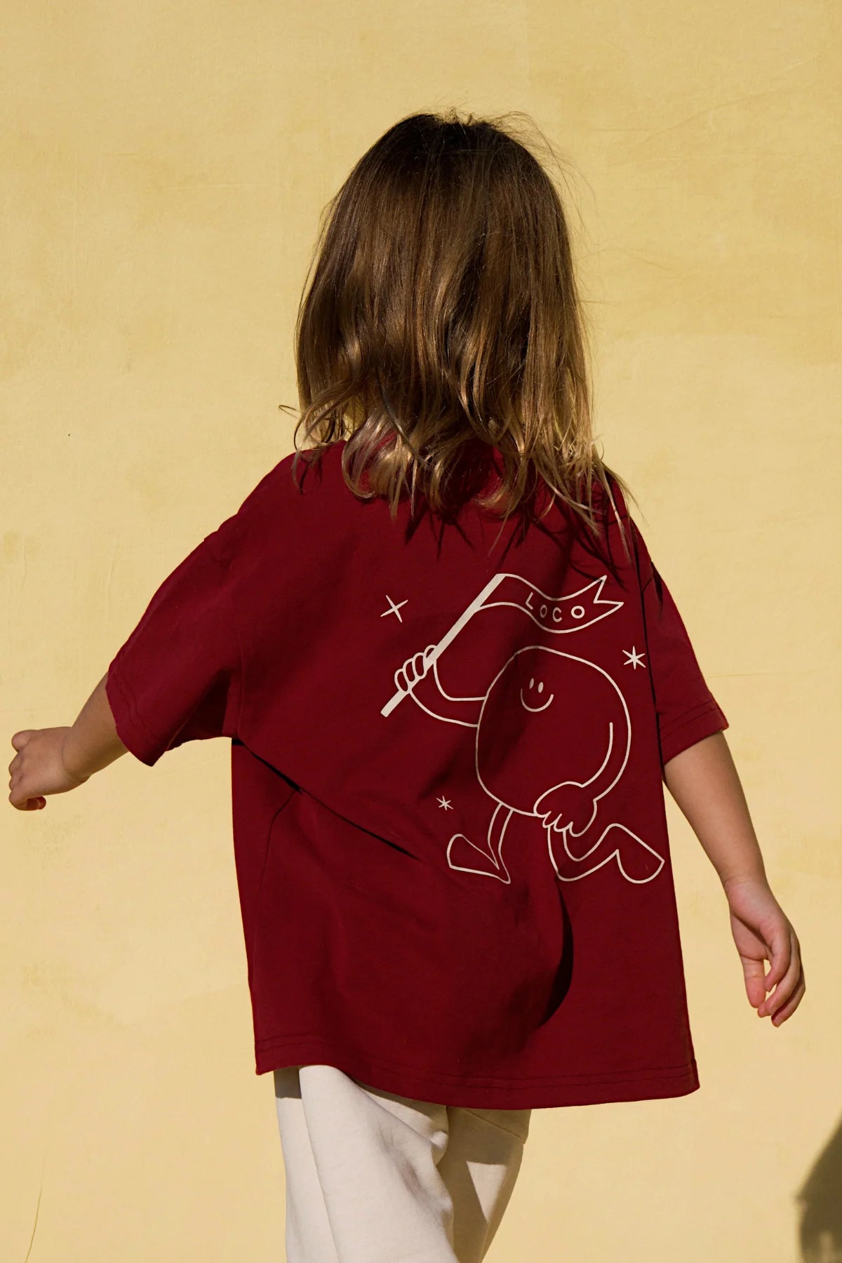 THE CRAZY FLAG LOU TEE - CHERRY