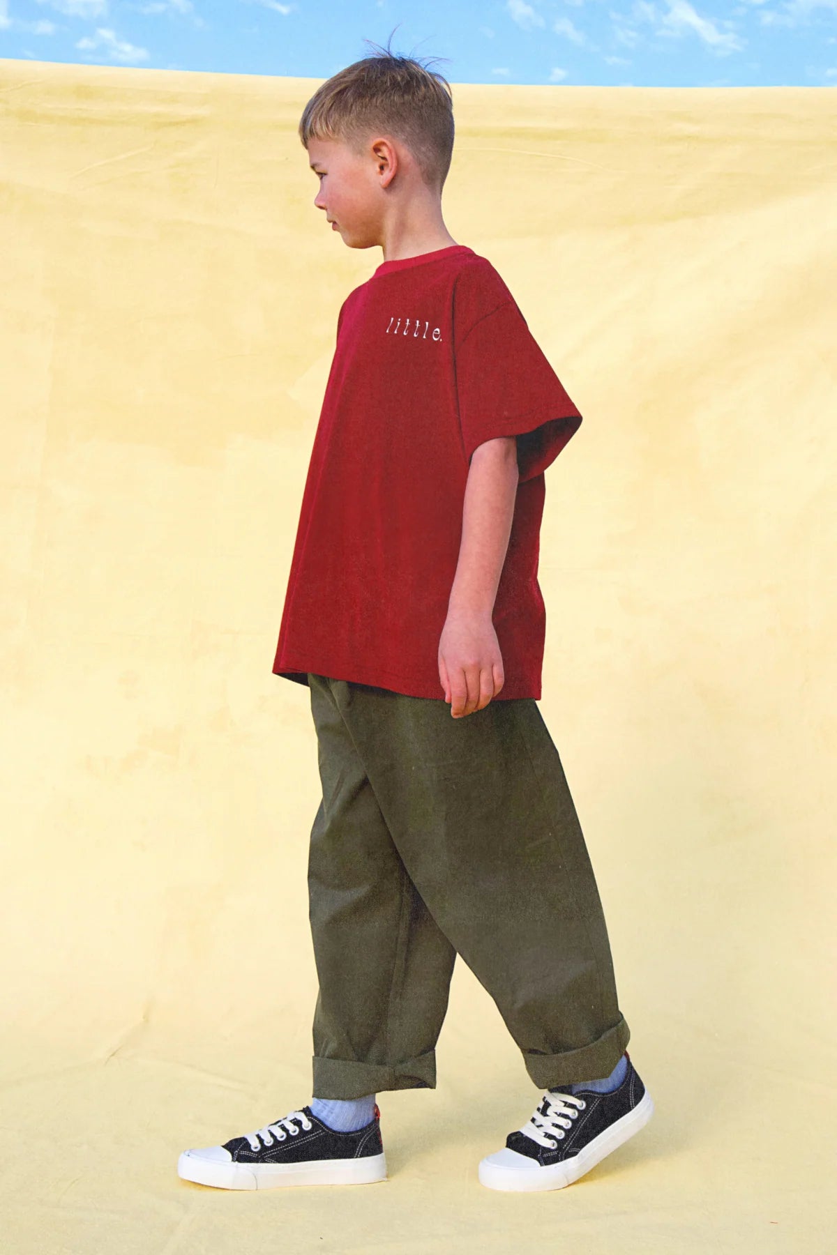 THE CRAZY FLAG LOU TEE - CHERRY